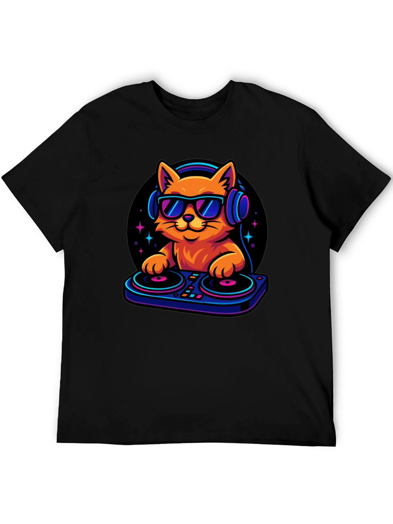 DJ Cat T-Shirt - Cool Cat with Headphones!