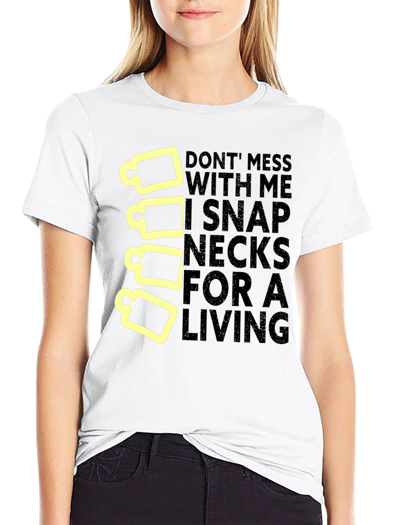 Snap Necks T-Shirt: Chiropractor Humor Tee