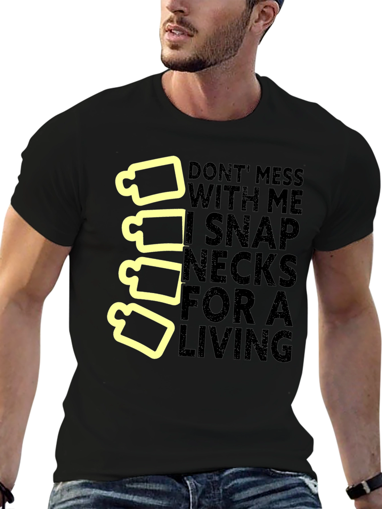 Snap Necks T-Shirt: Chiropractor Humor Tee