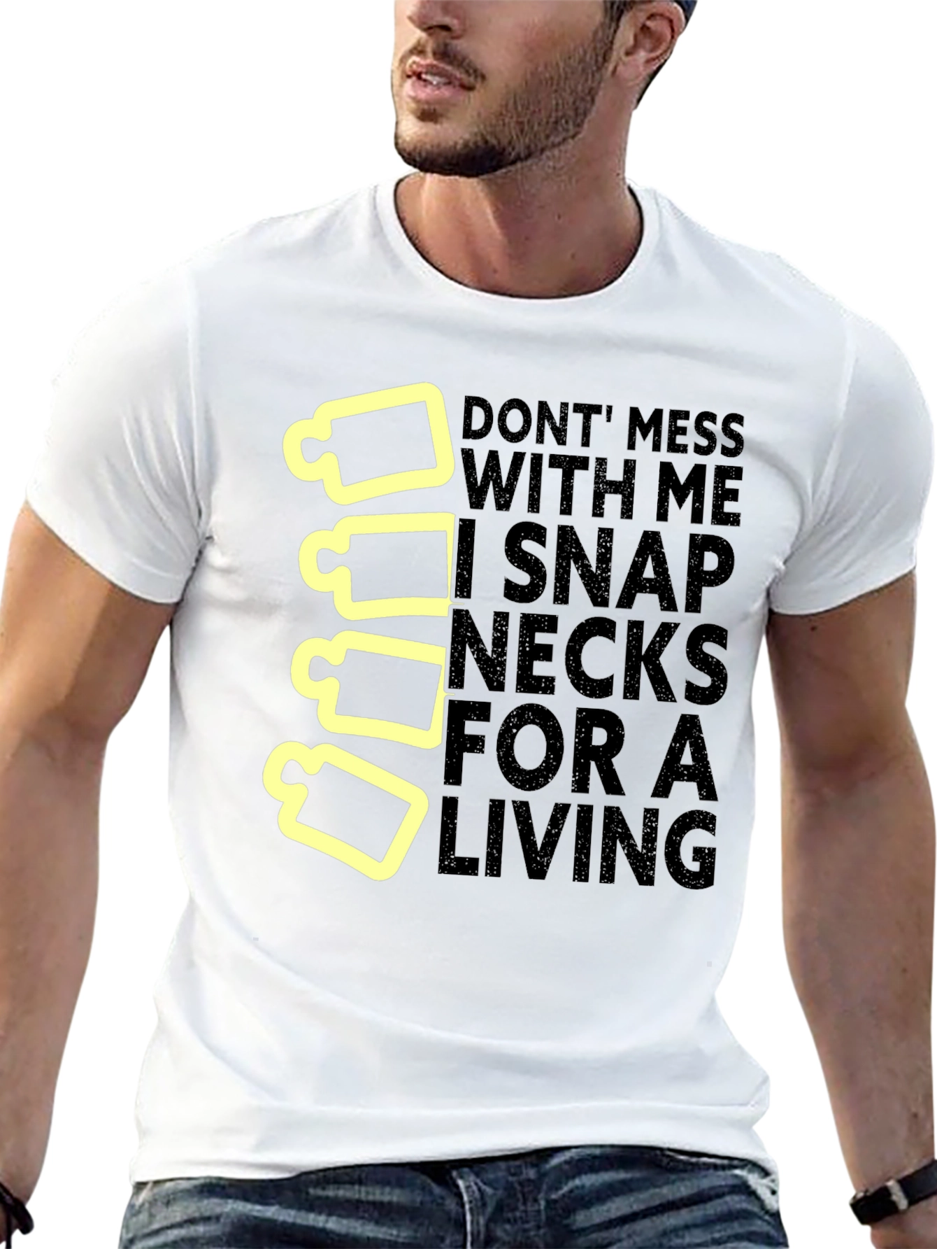 Snap Necks T-Shirt: Chiropractor Humor Tee