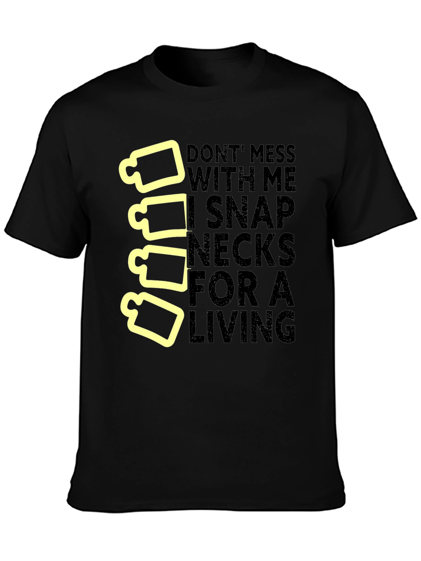 Snap Necks T-Shirt: Chiropractor Humor Tee