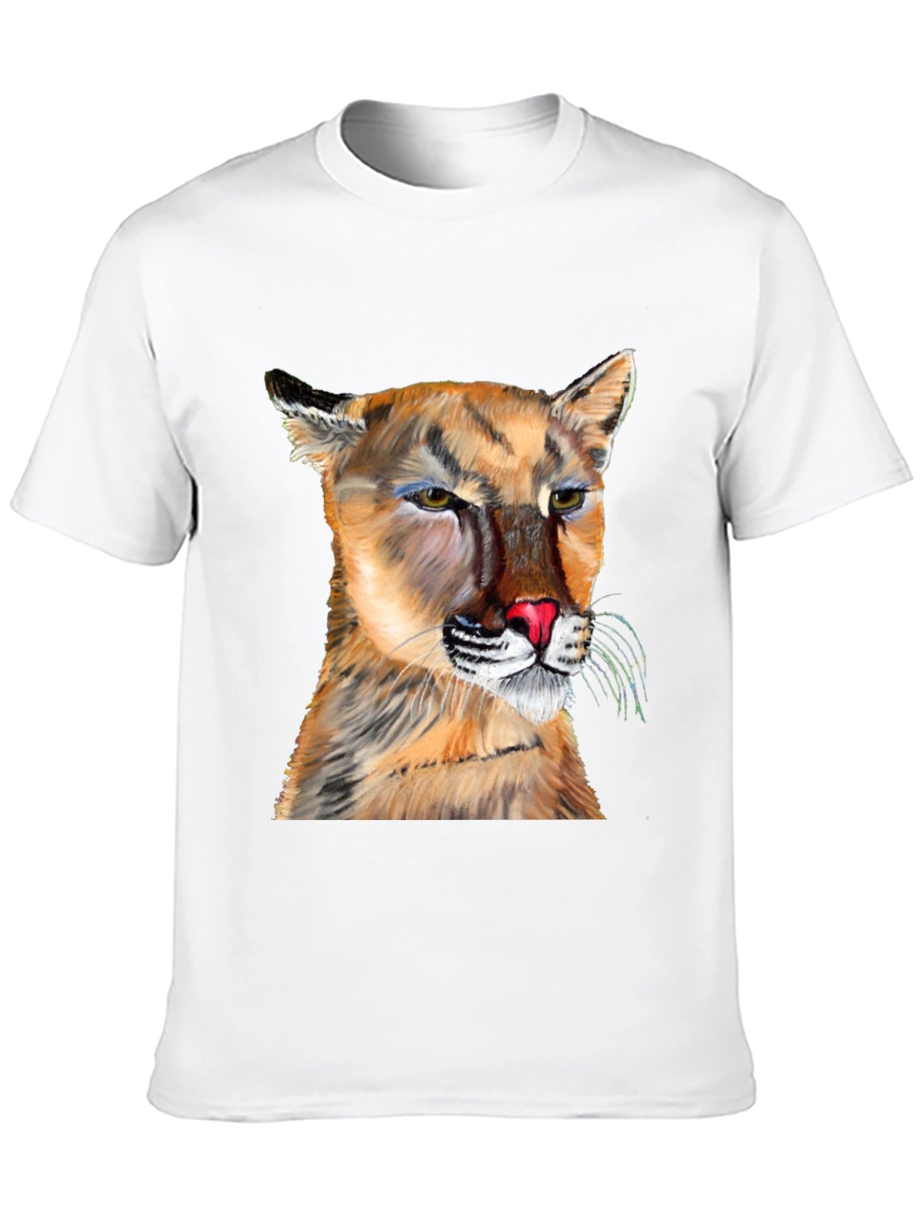 Cougar Graphic Tee - Black Crew Neck