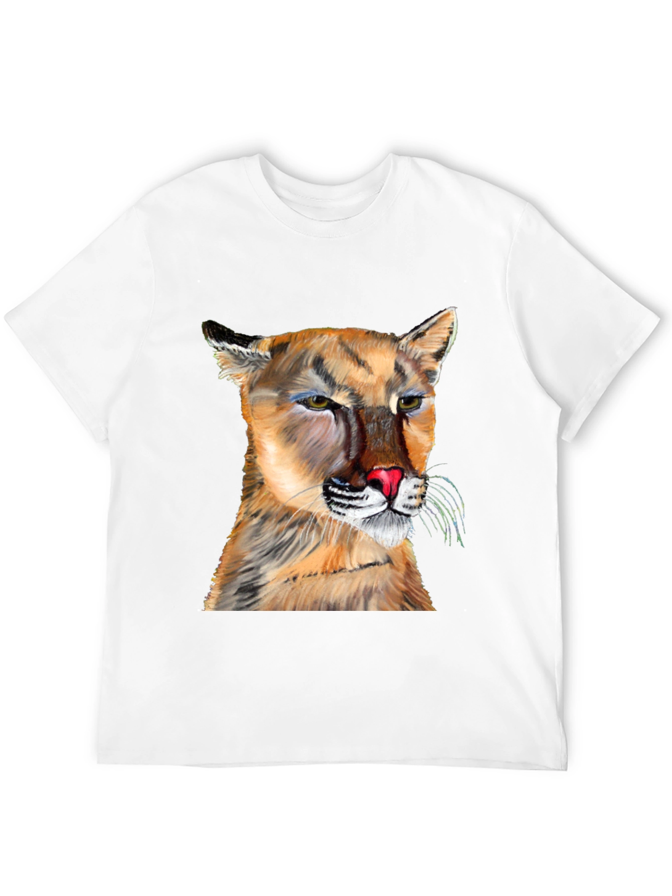 Cougar Graphic Tee - Black Crew Neck