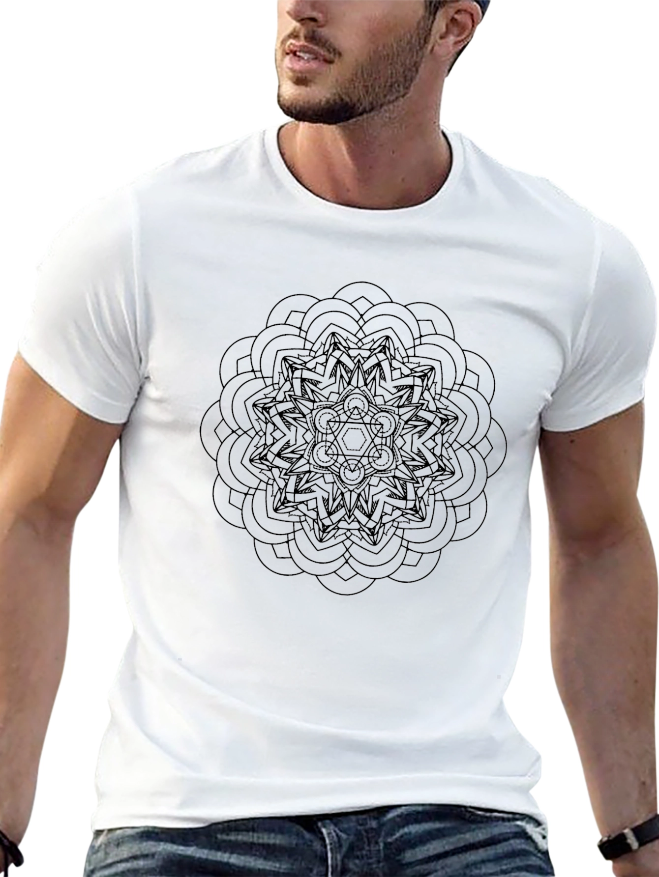 Black Mandala Graphic T-Shirt