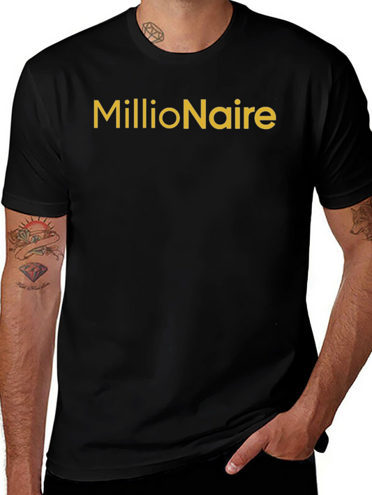 Millionaire Graphic Tee - Black Cotton Casual Shirt