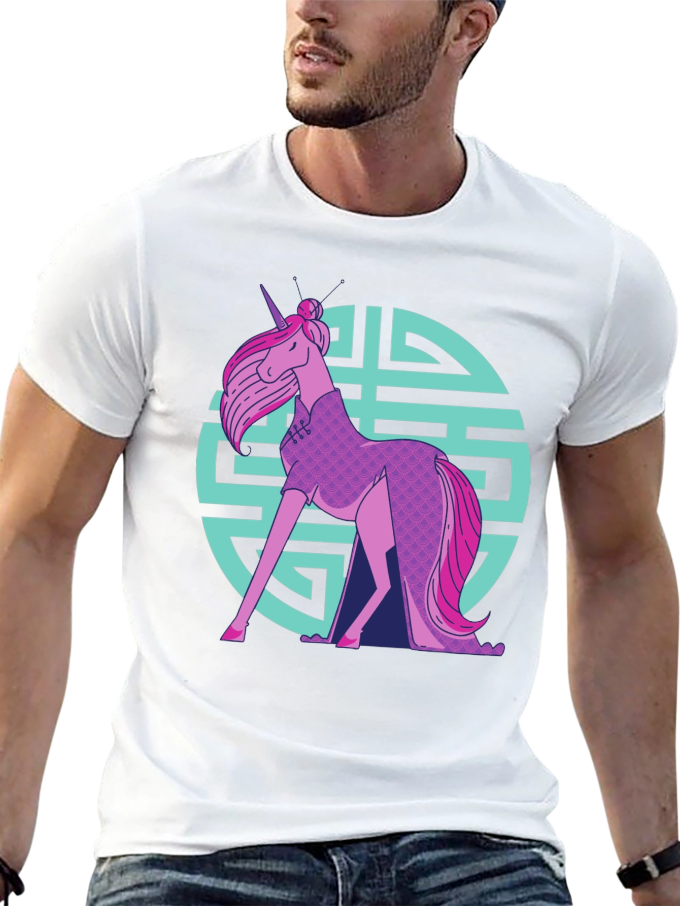 Unicorn Chinese Dress T-Shirt