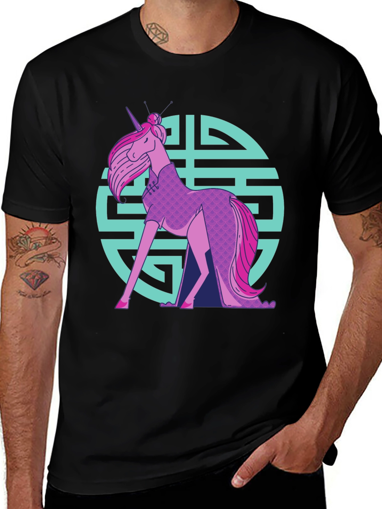 Unicorn Chinese Dress T-Shirt