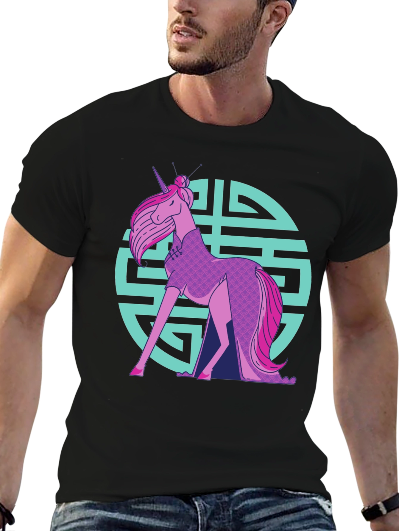Unicorn Chinese Dress T-Shirt
