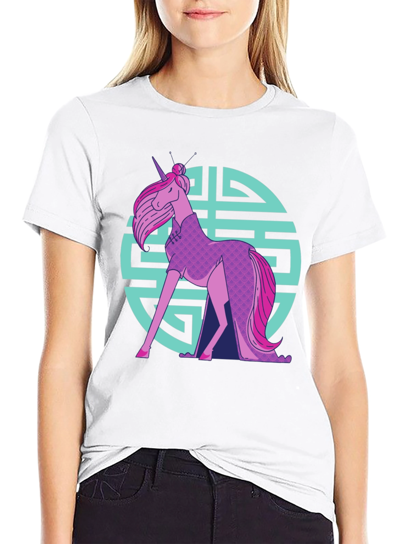 Unicorn Chinese Dress T-Shirt