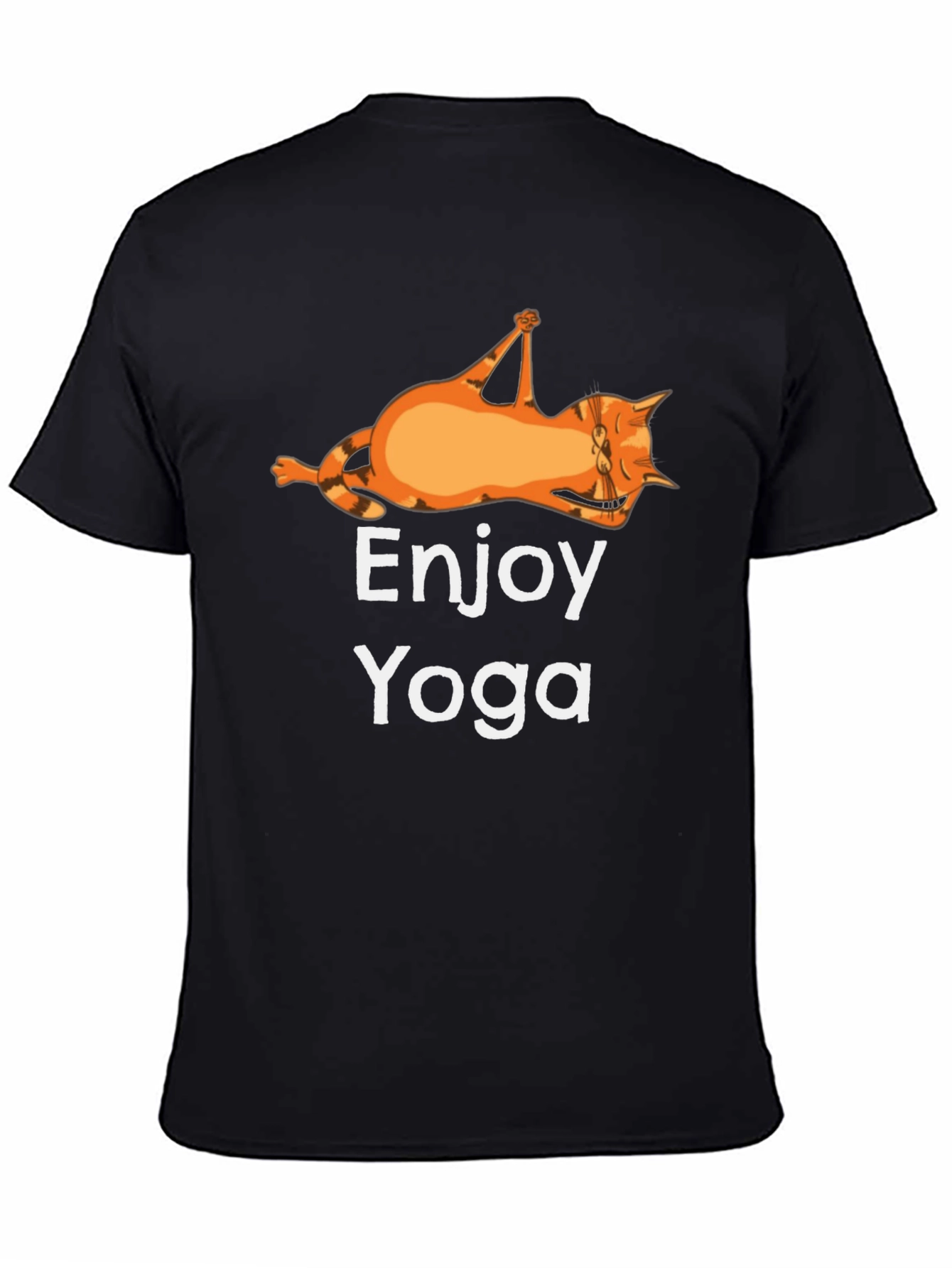 Enjoy Yoga Cat T-Shirt Funny Graphic Tee