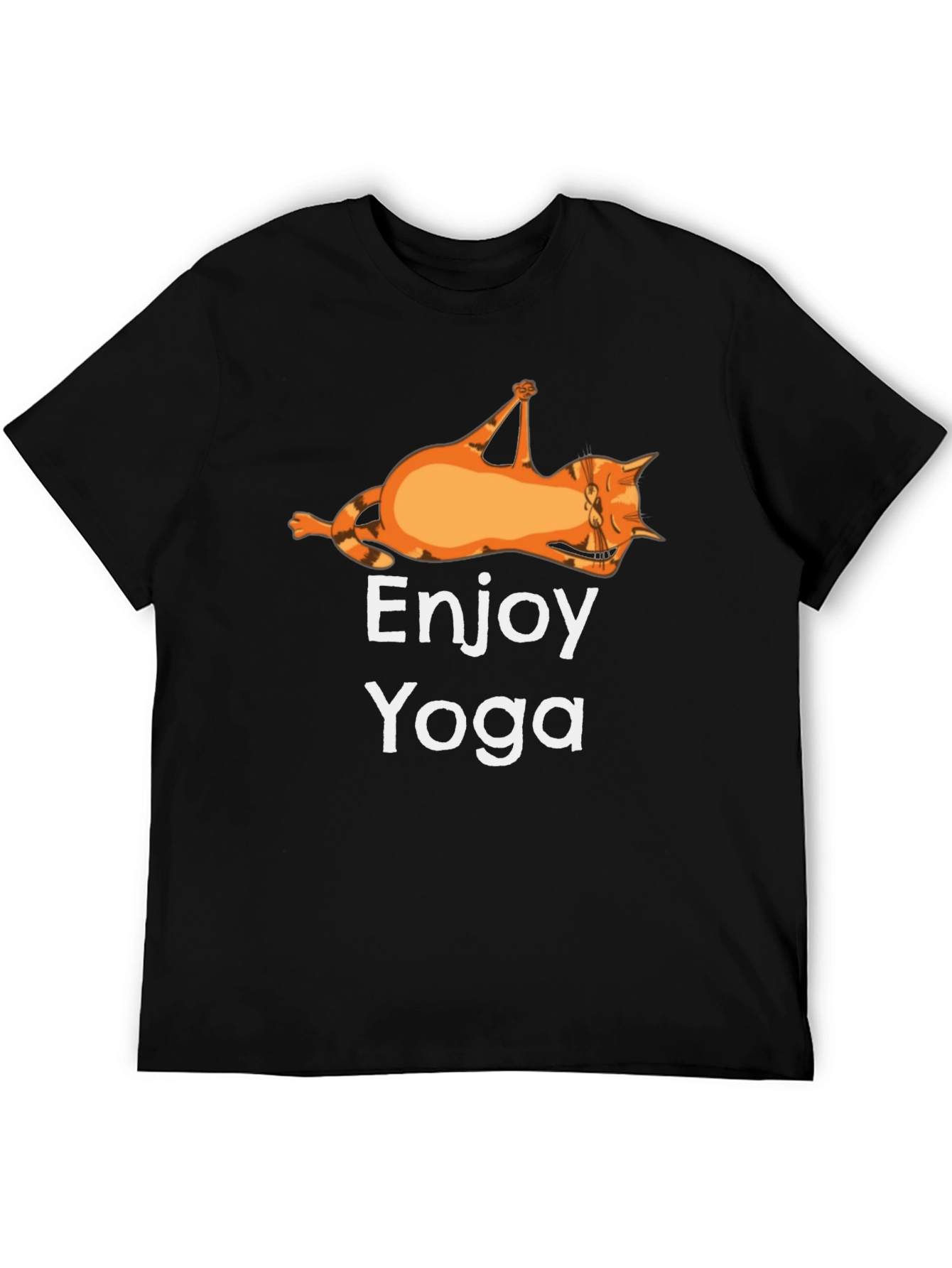 Enjoy Yoga Cat T-Shirt Funny Graphic Tee