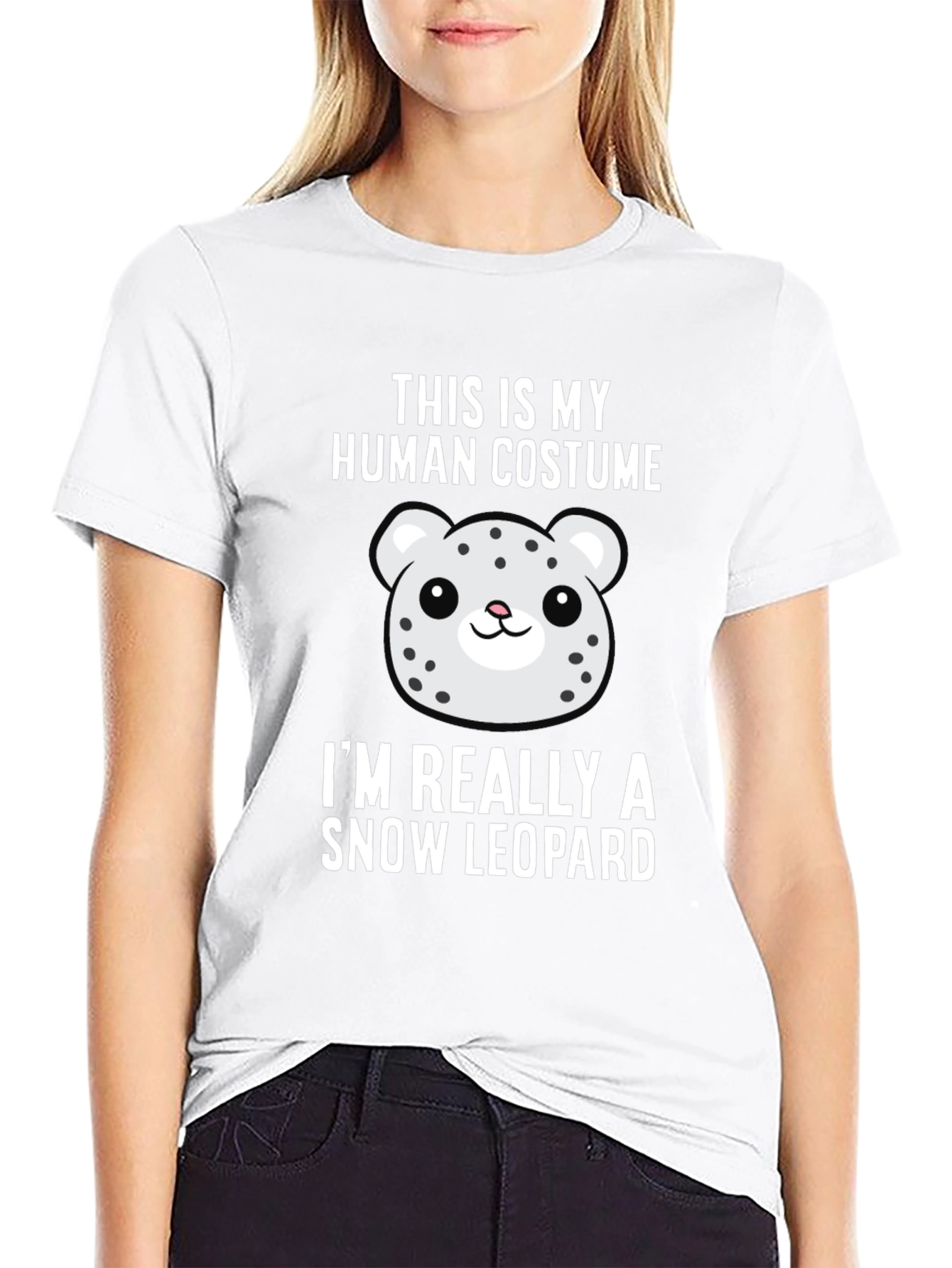 Human Costume Snow Leopard Tee