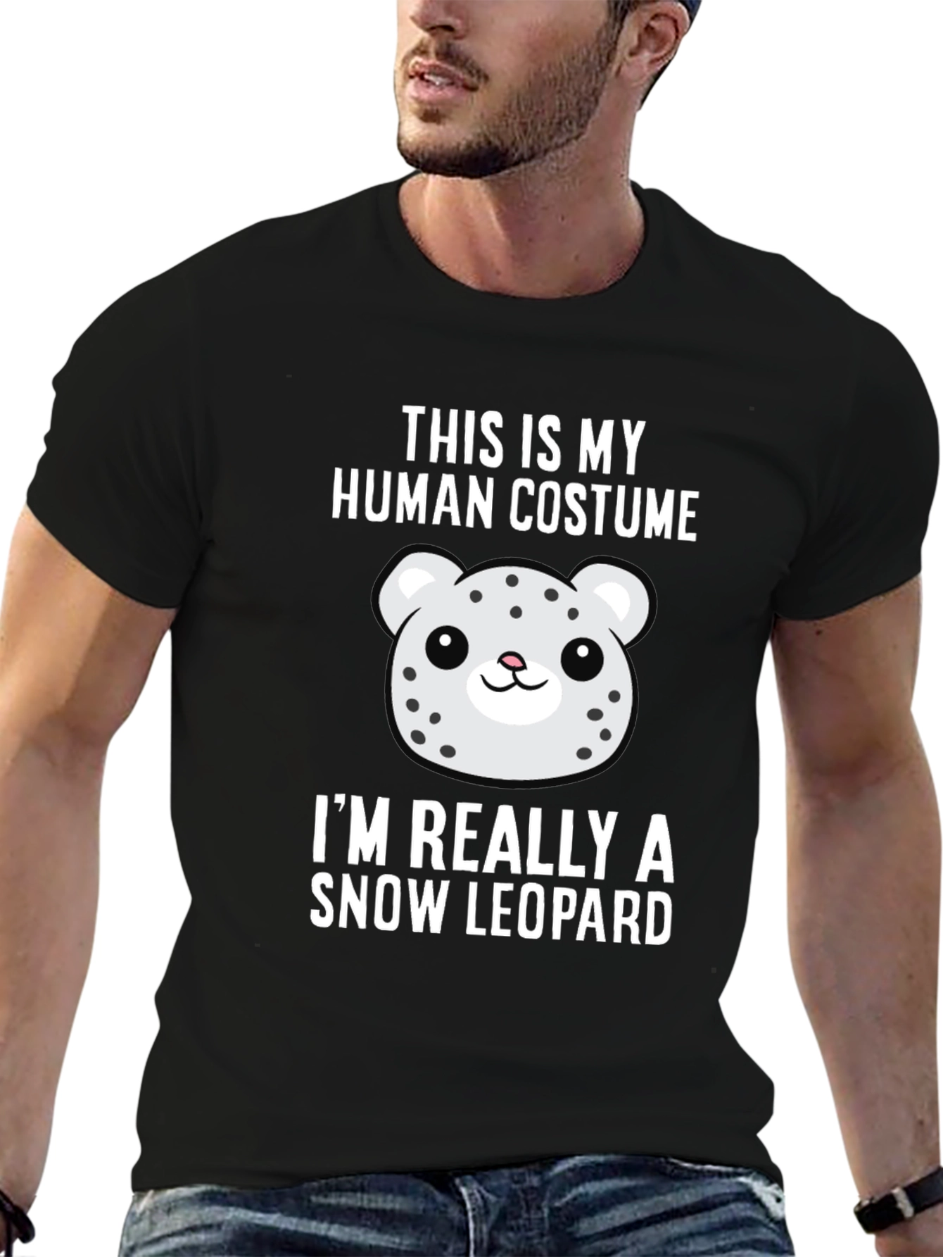 Human Costume Snow Leopard Tee