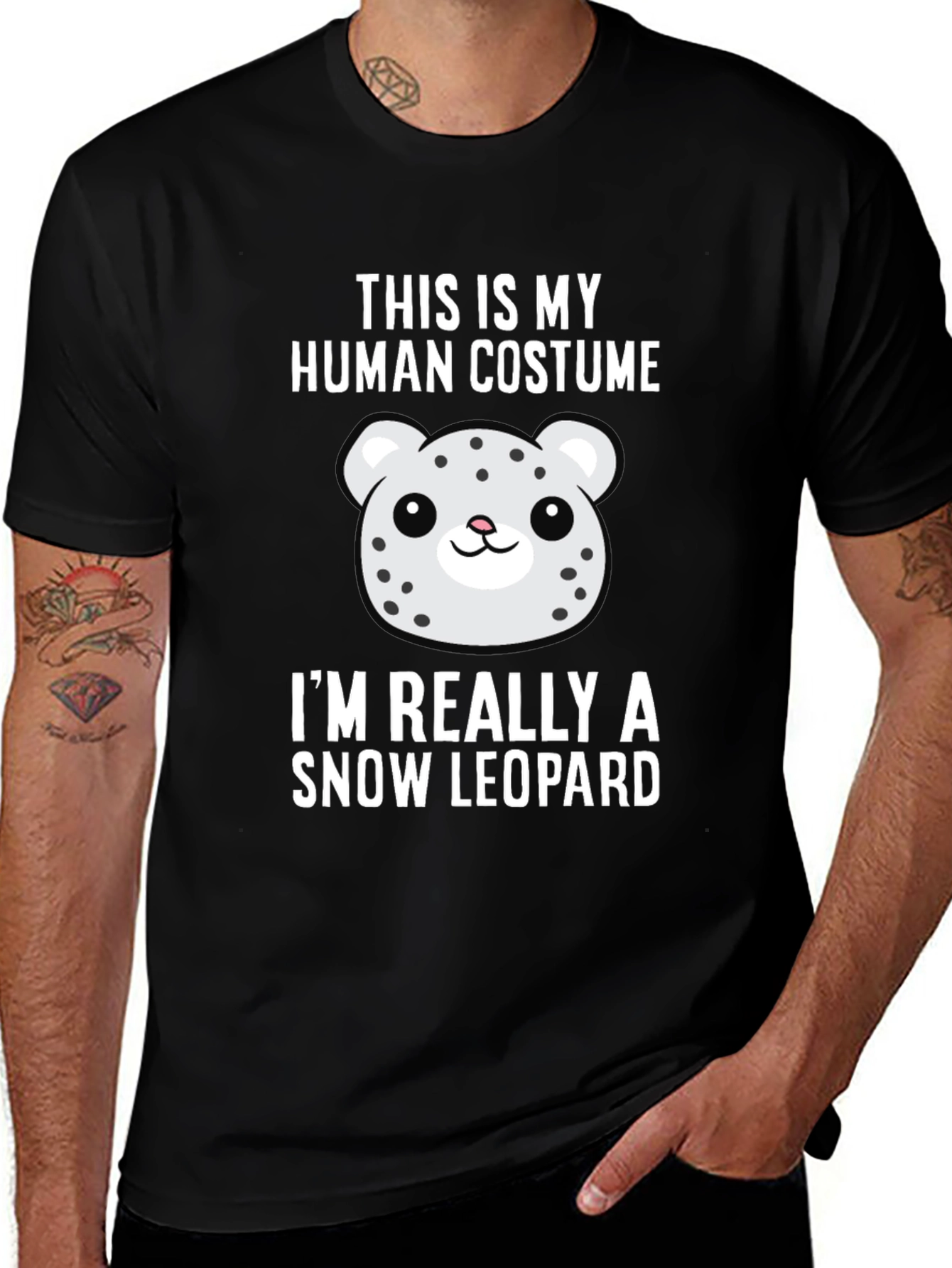 Human Costume Snow Leopard Tee