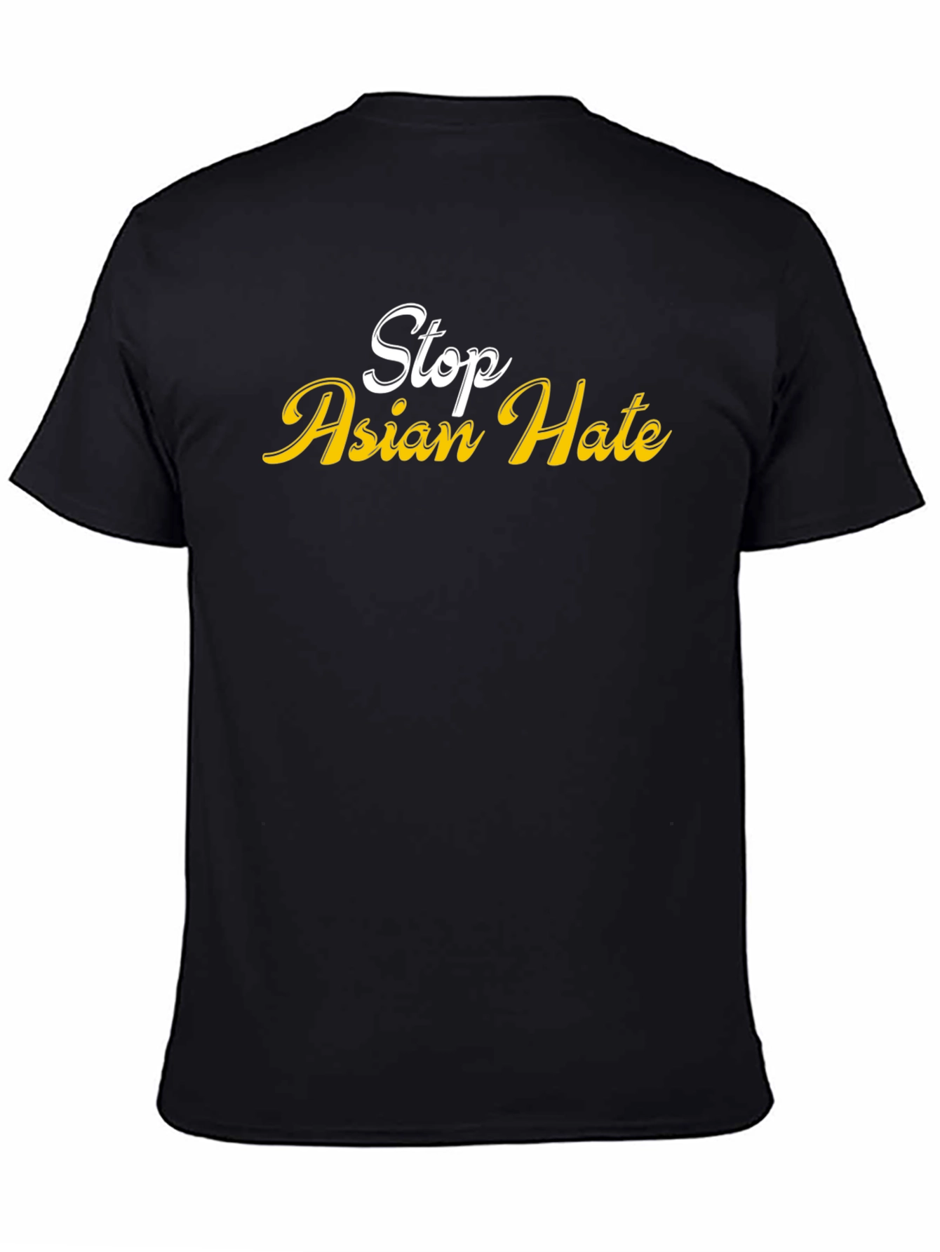 Stop Asian Hate T-Shirt - Black Crew Neck