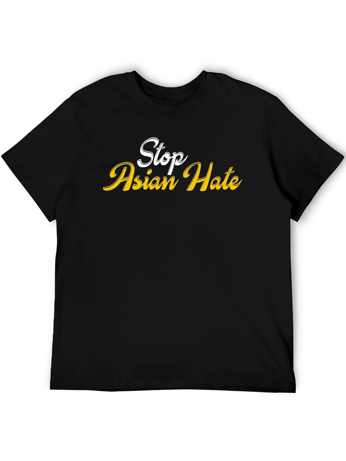 Stop Asian Hate T-Shirt - Black Crew Neck