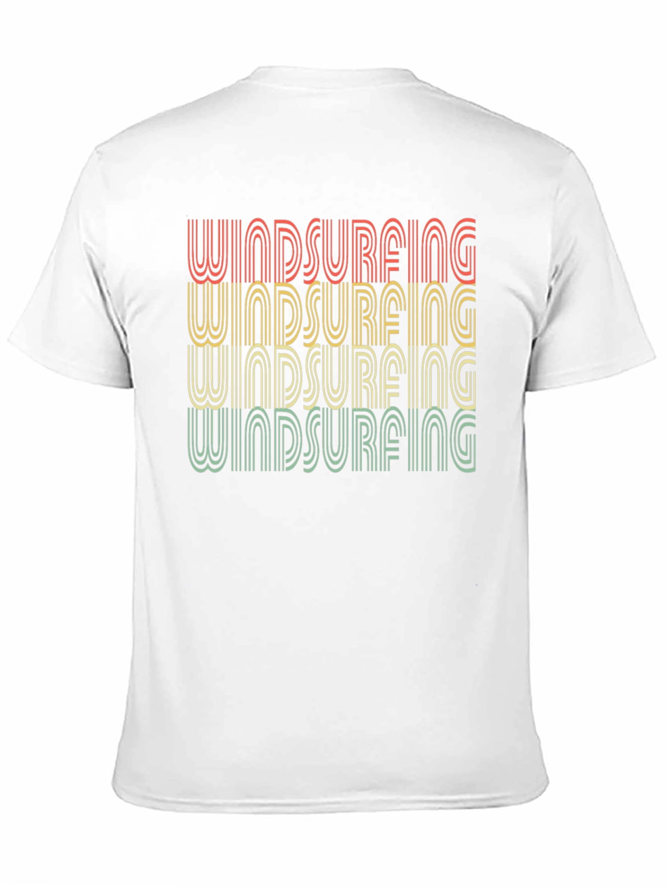Retro Windsurfing T-Shirt - Black