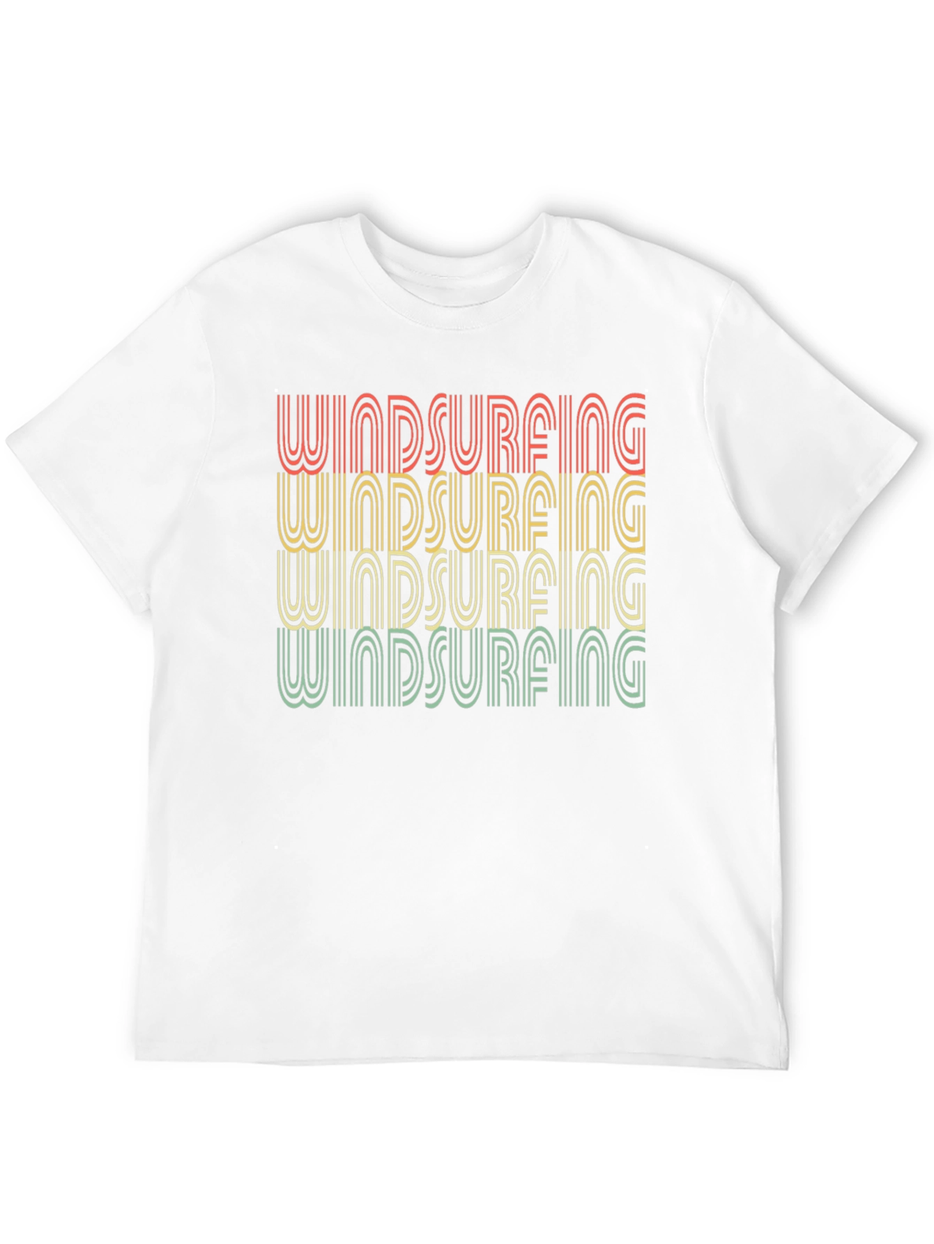 Retro Windsurfing T-Shirt - Black