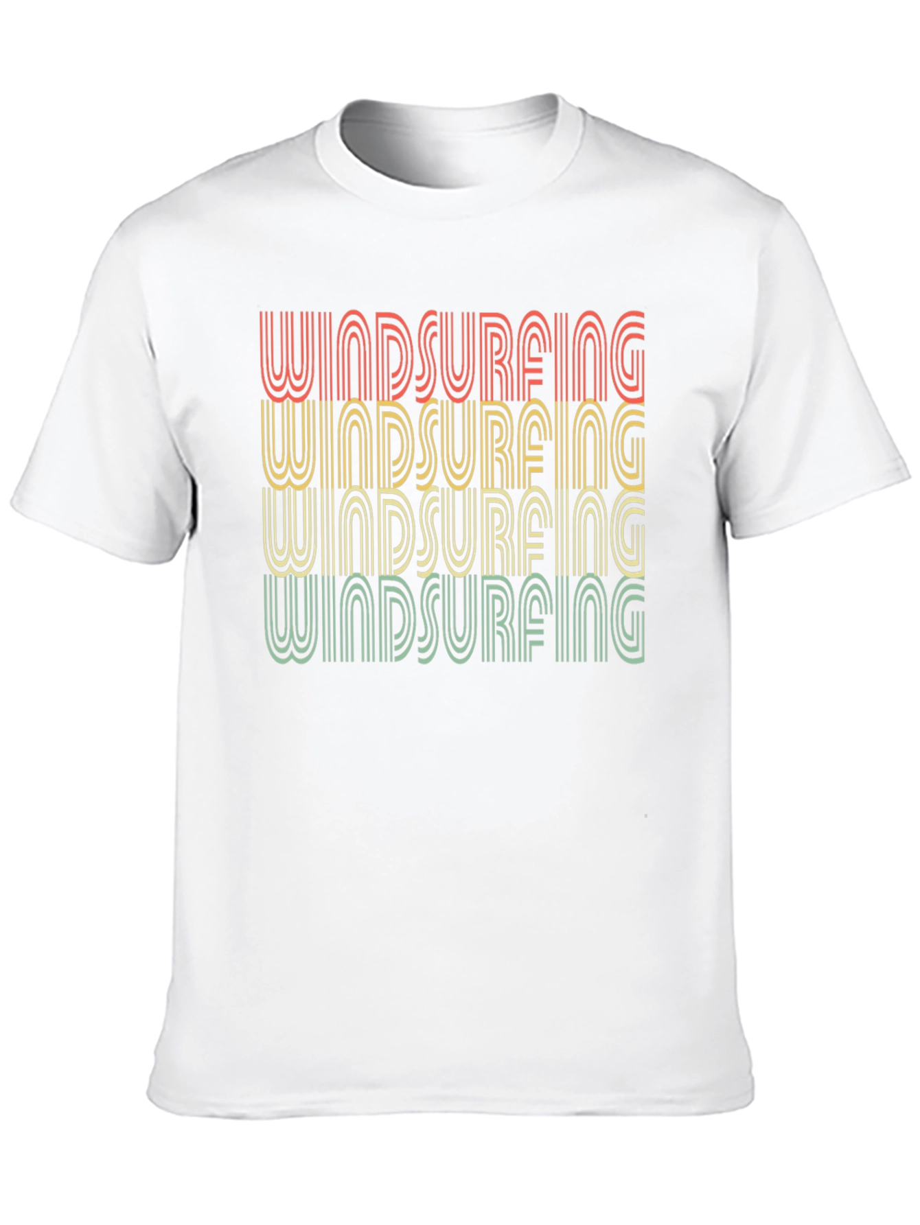 Retro Windsurfing T-Shirt - Black
