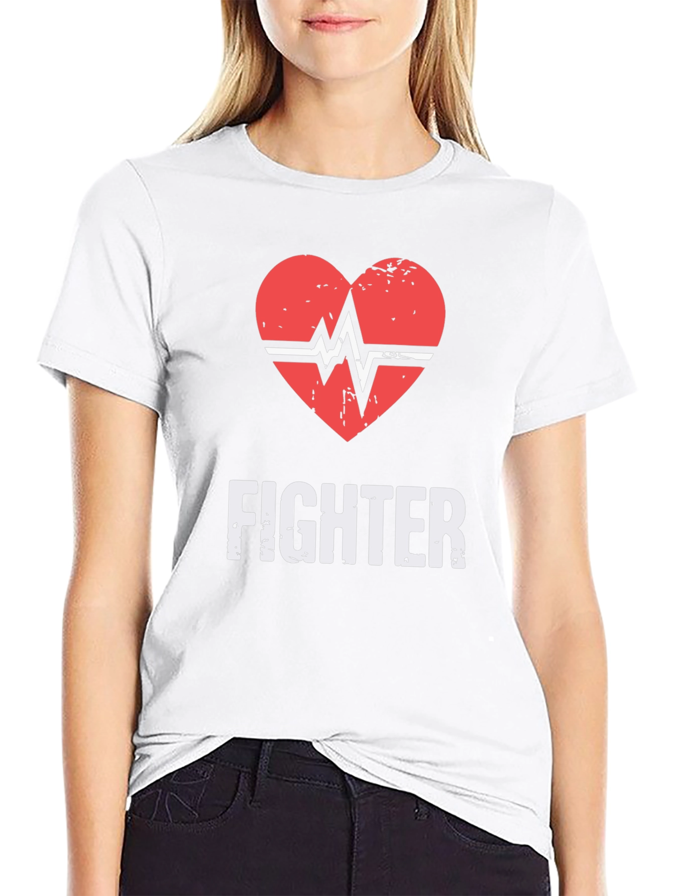 Fighter Heartbeat Graphic T-Shirt