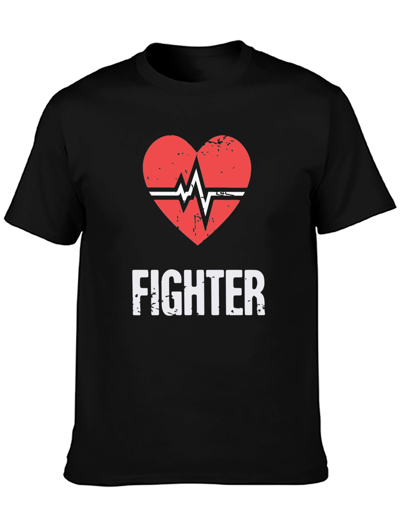 Fighter Heartbeat Graphic T-Shirt