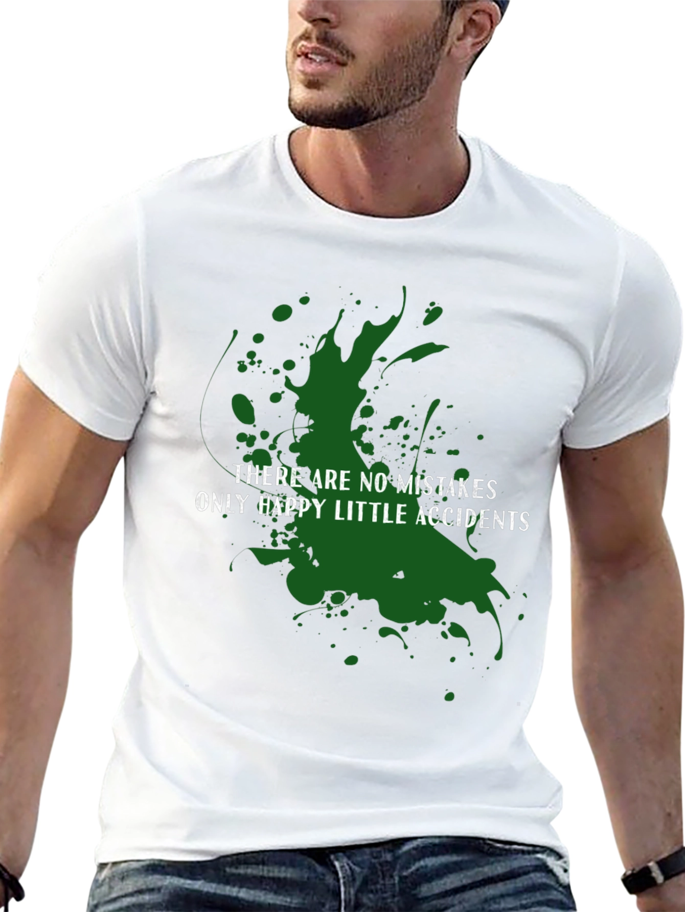 Happy Accidents Graphic Tee - Bob Ross Inspired Shirt