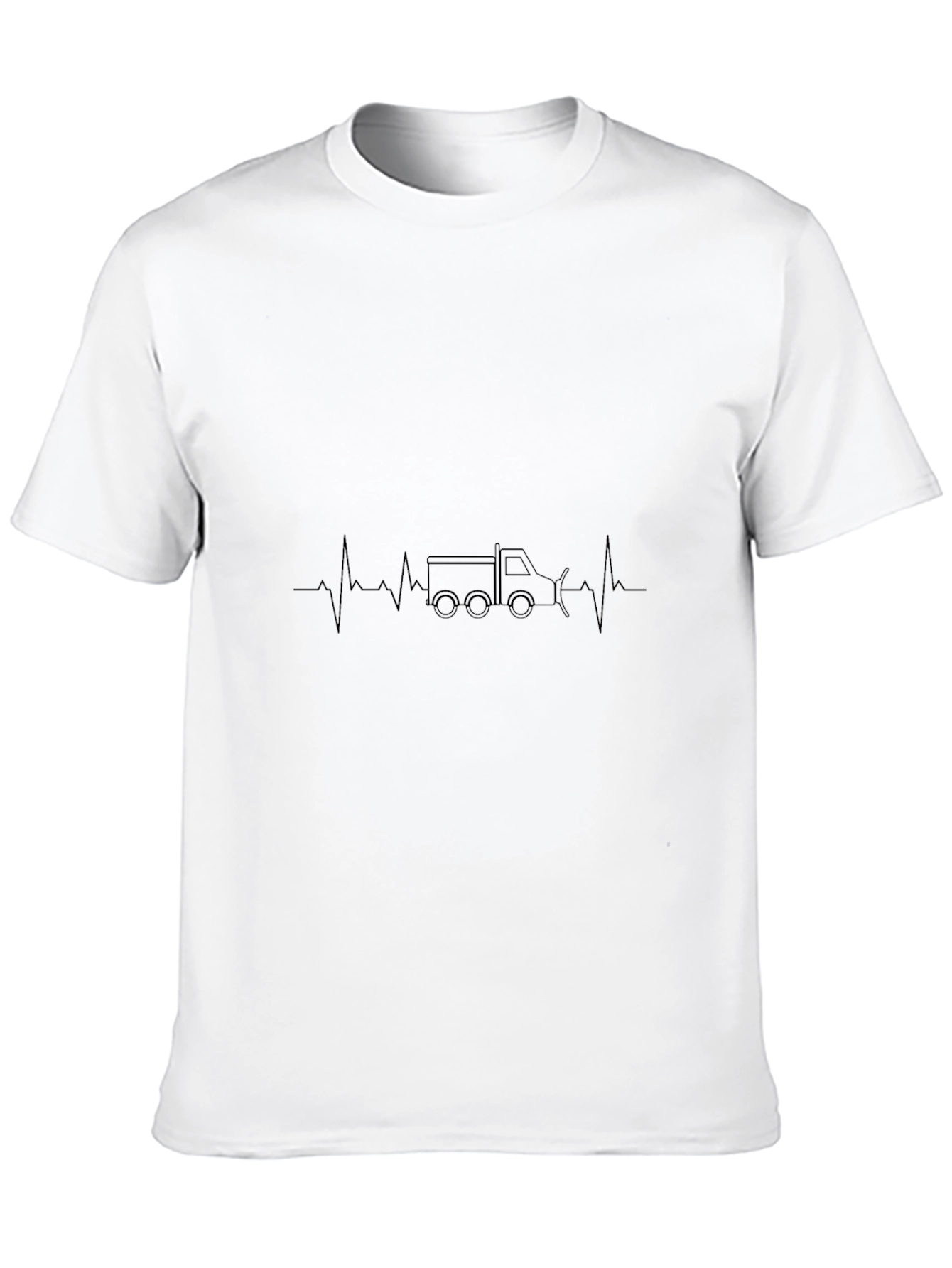 Truck Heartbeat T-Shirt - Black