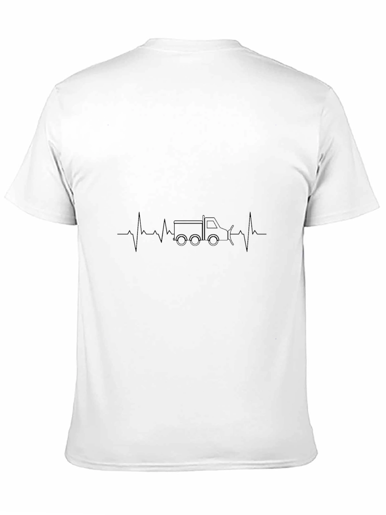 Truck Heartbeat T-Shirt - Black