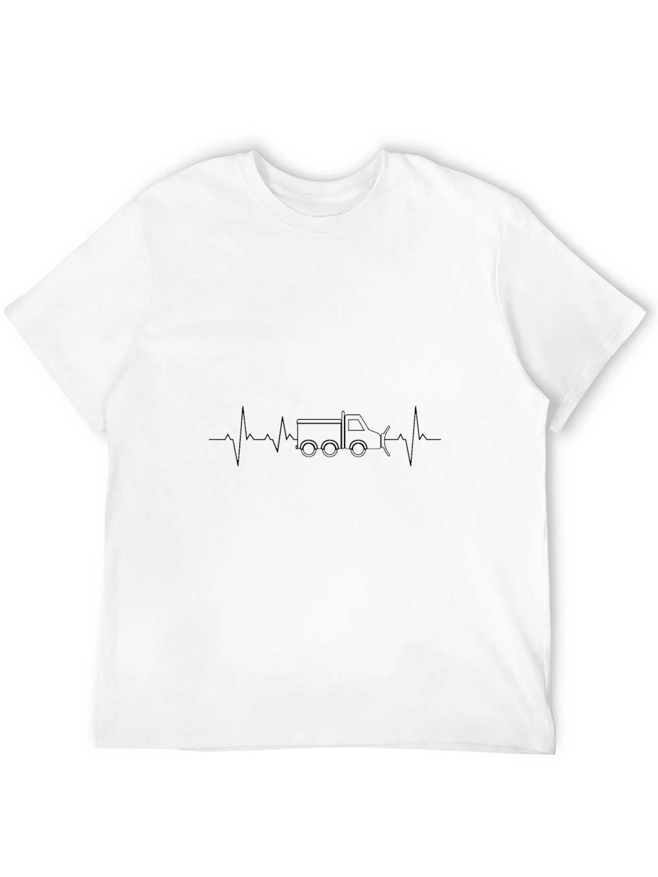 Truck Heartbeat T-Shirt - Black