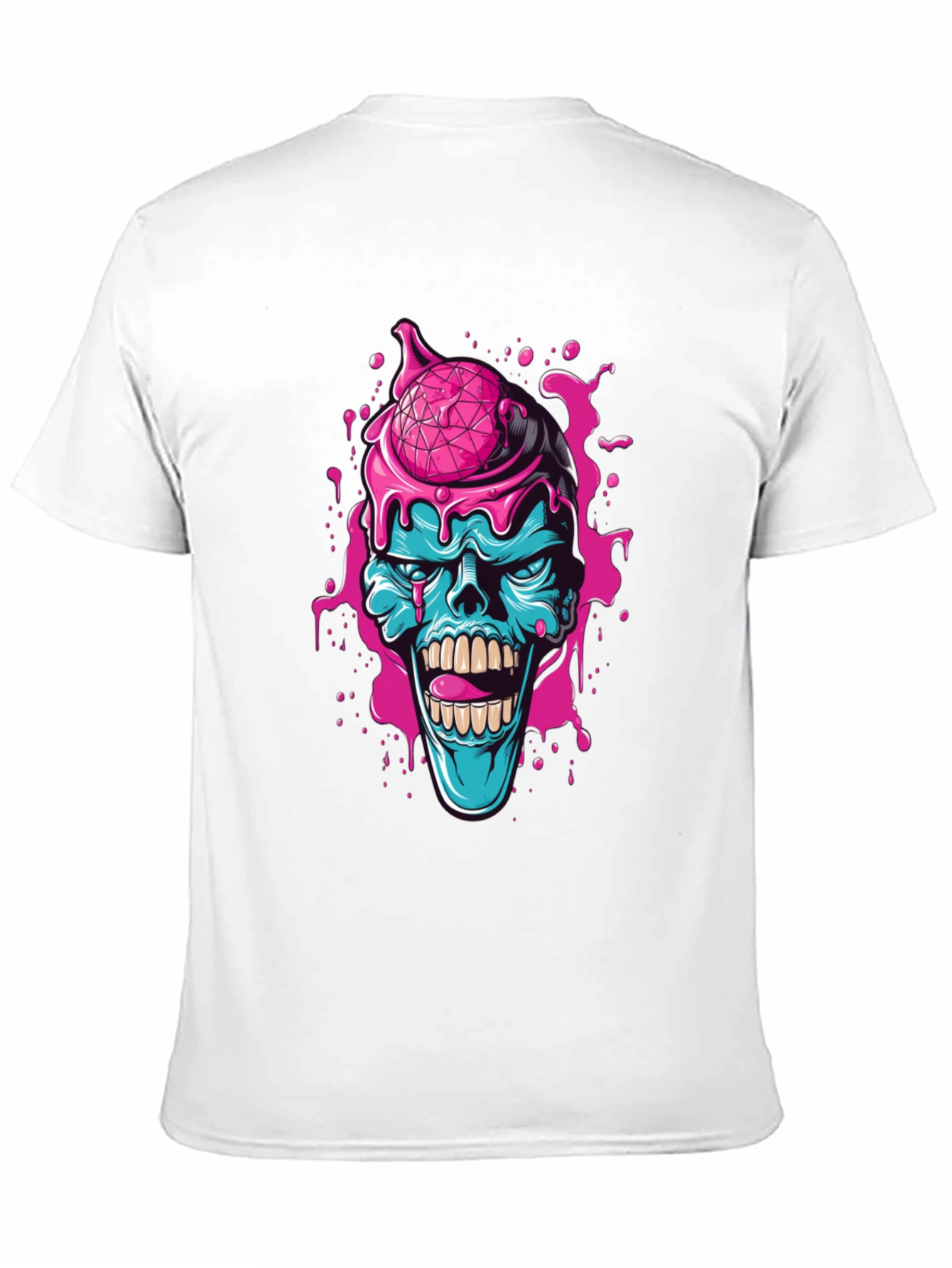 Zombie Ice Cream Skull Graphic Tee