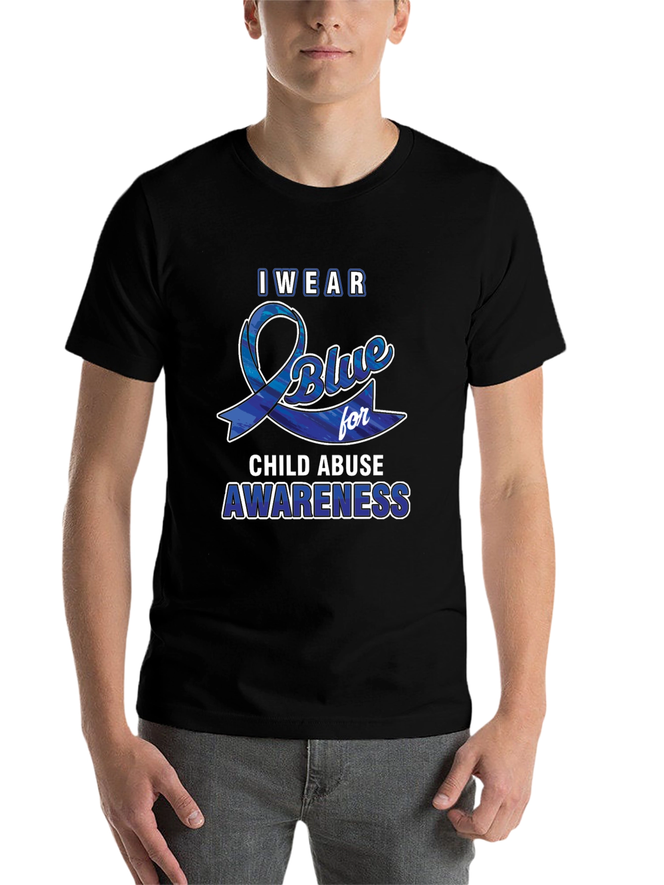 I Wear Blue For Child Abuse Awareness T-Shirt