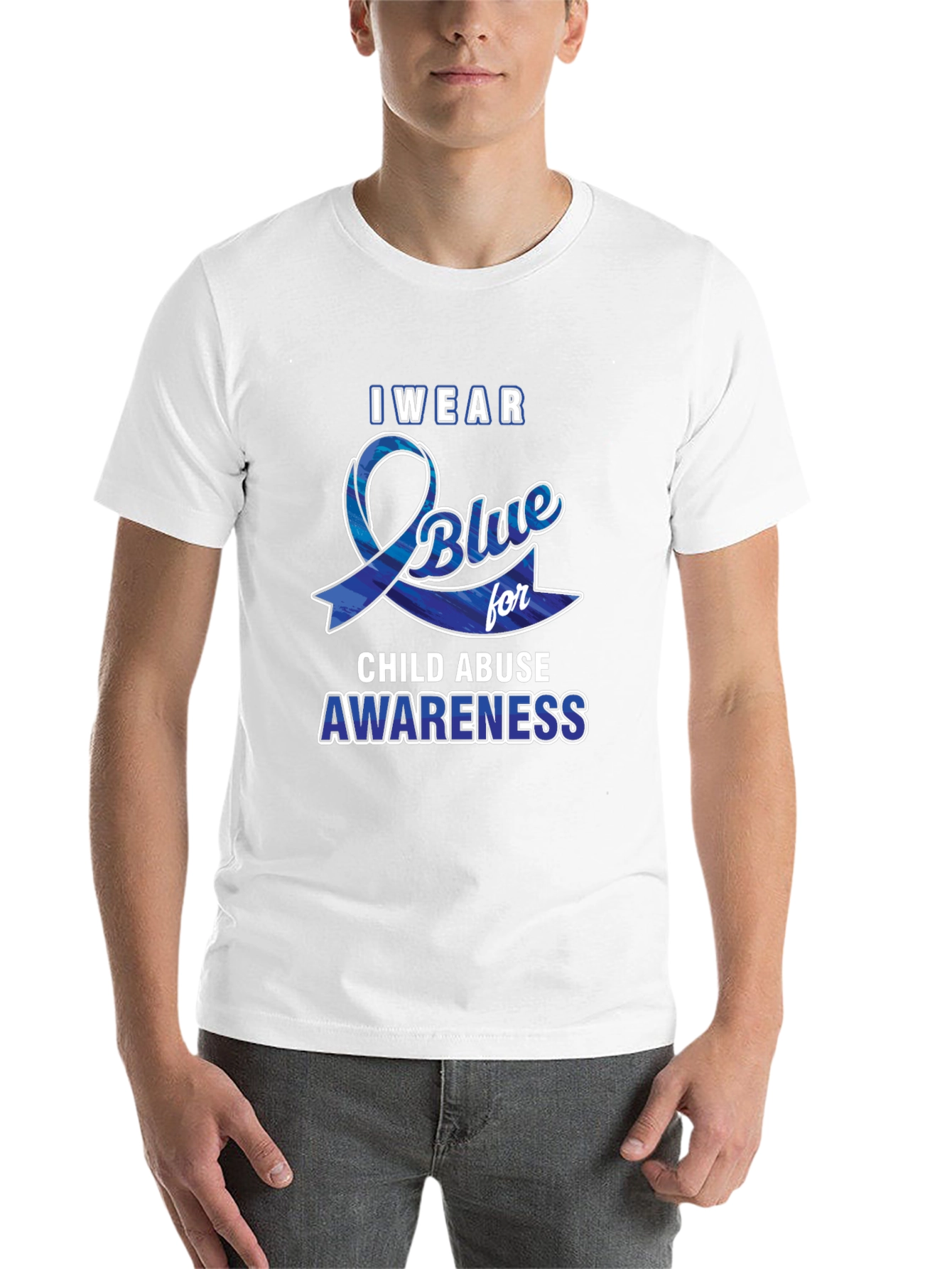 I Wear Blue For Child Abuse Awareness T-Shirt
