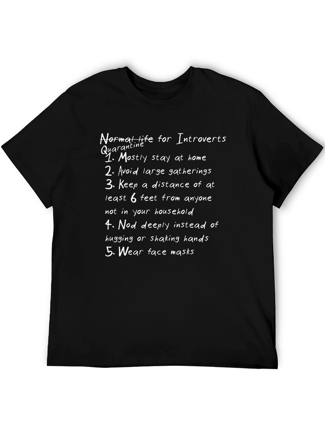 Introvert Quarantine Rules Graphic T-Shirt
