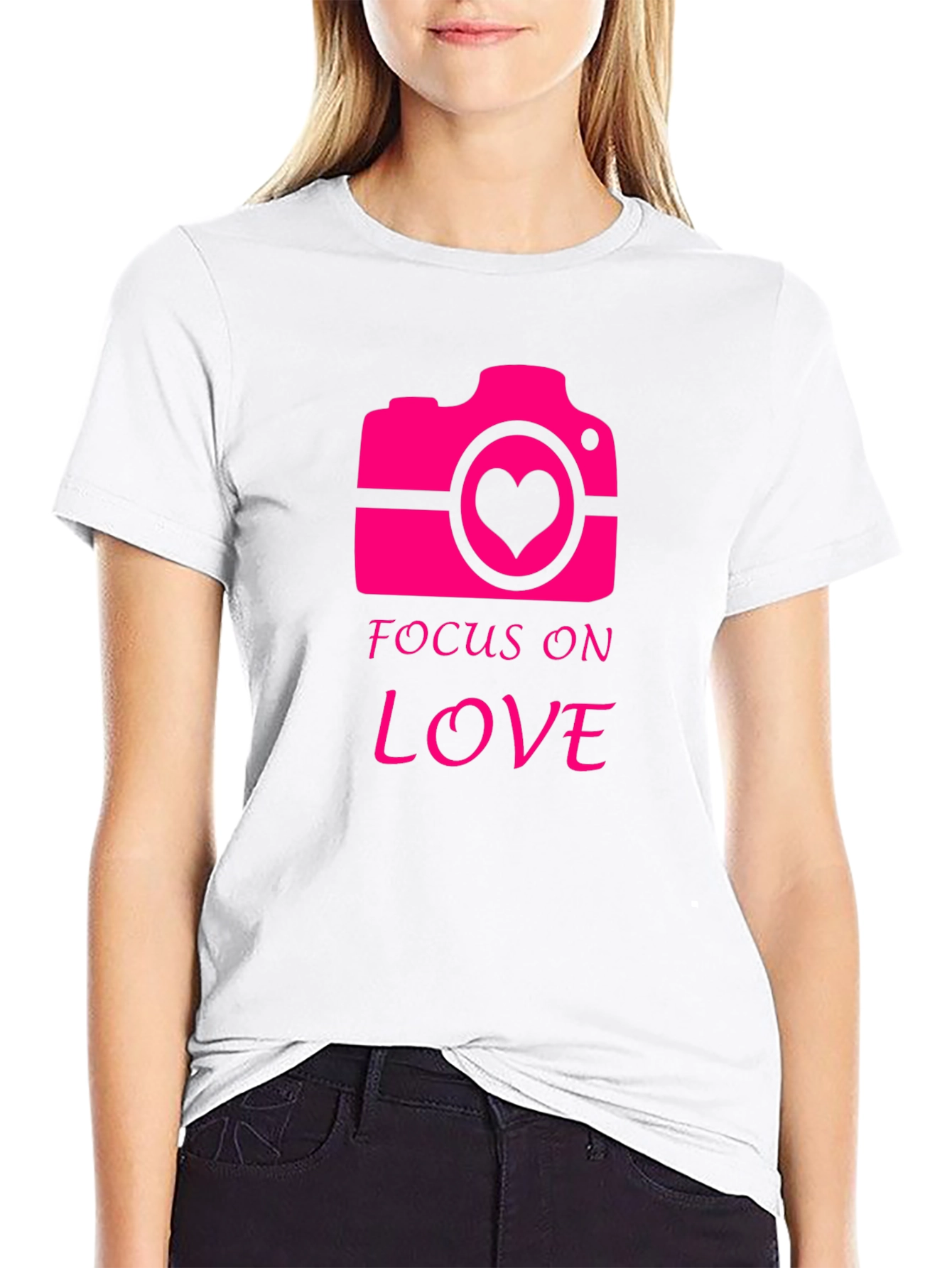 Focus on Love Camera Graphic T-Shirt