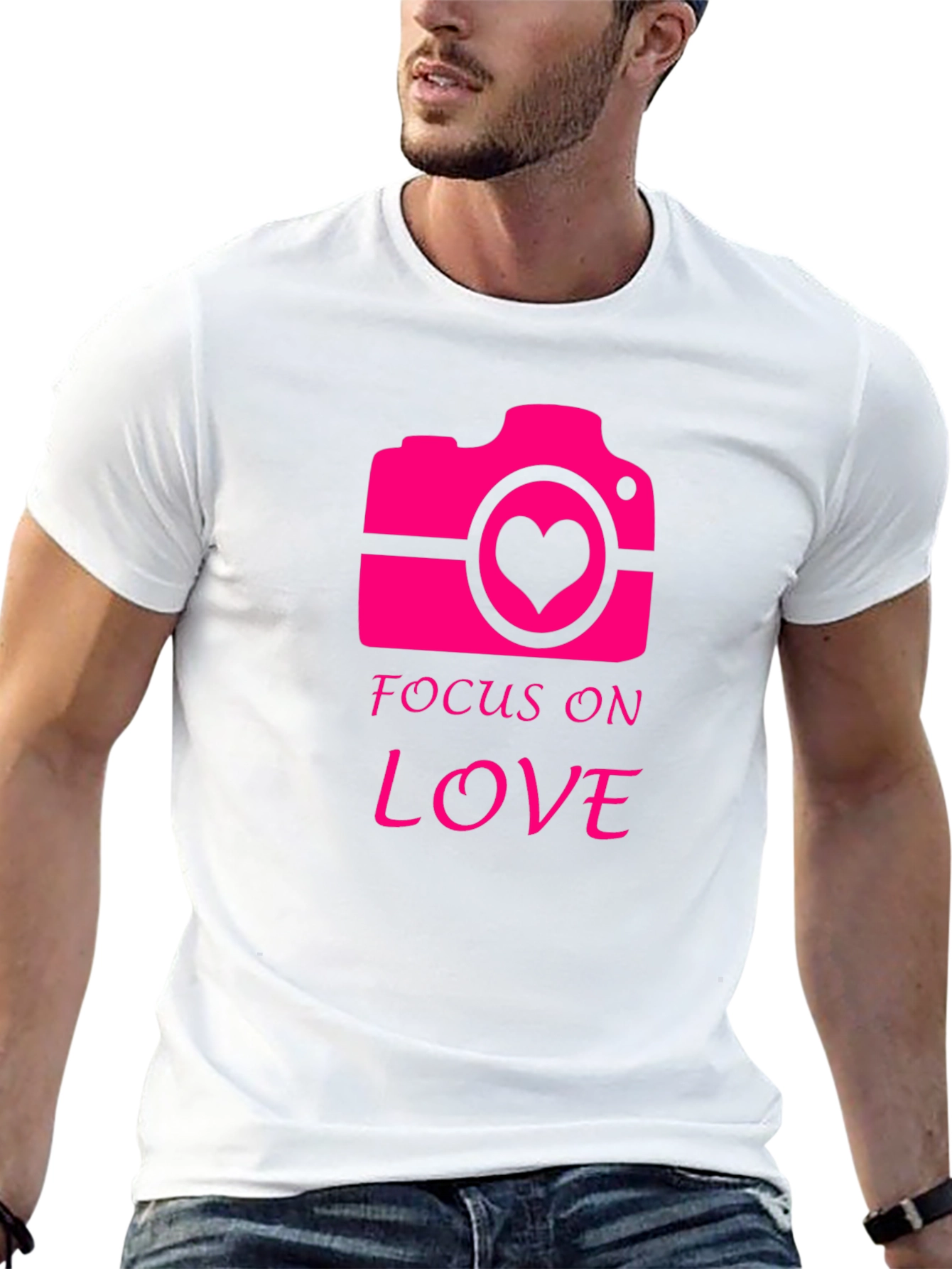 Focus on Love Camera Graphic T-Shirt