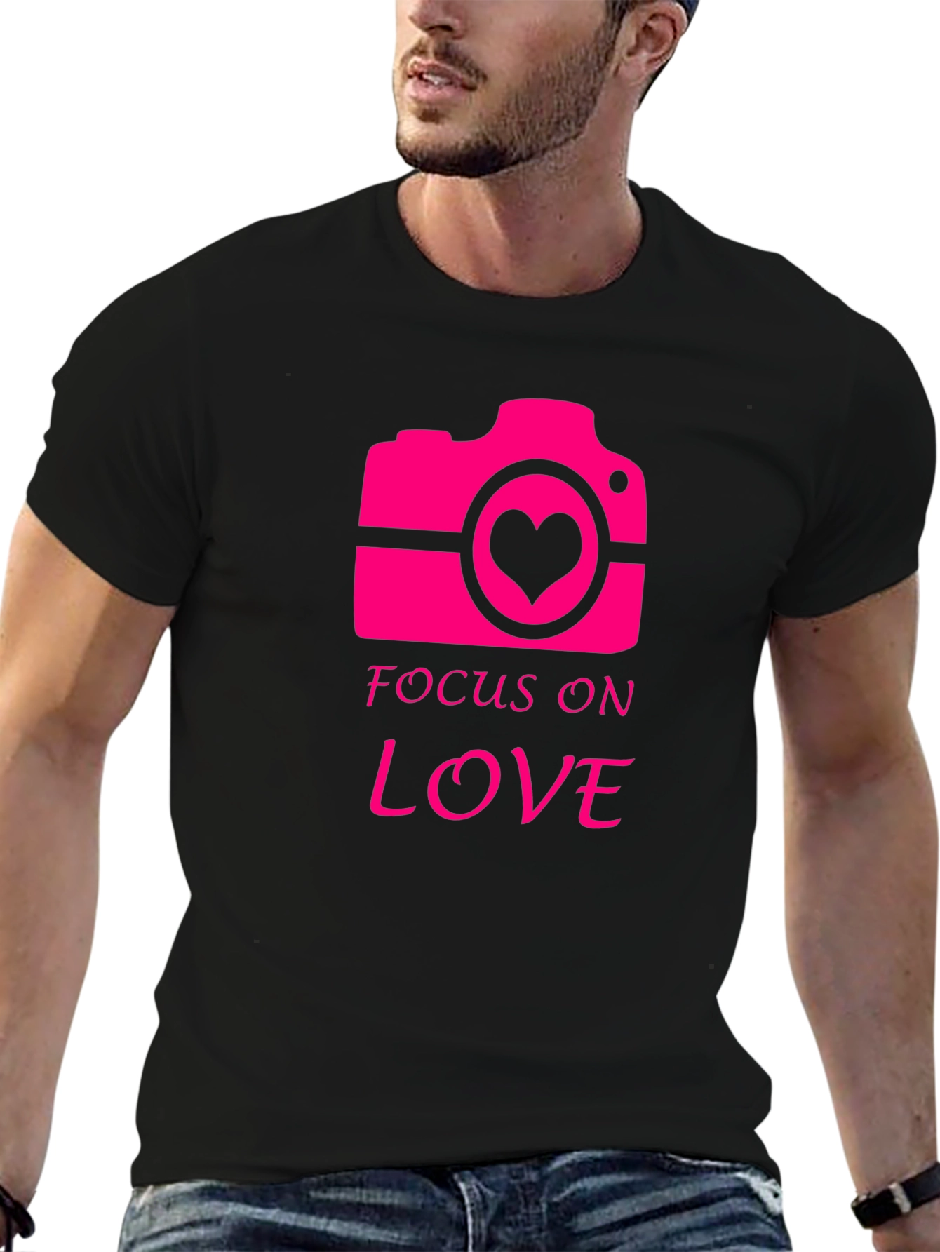 Focus on Love Camera Graphic T-Shirt