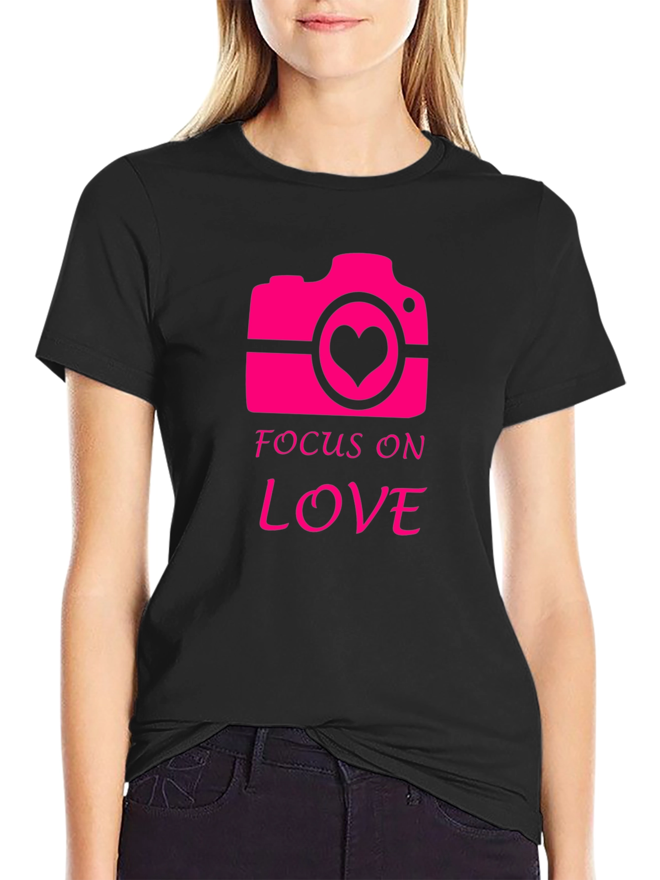Focus on Love Camera Graphic T-Shirt