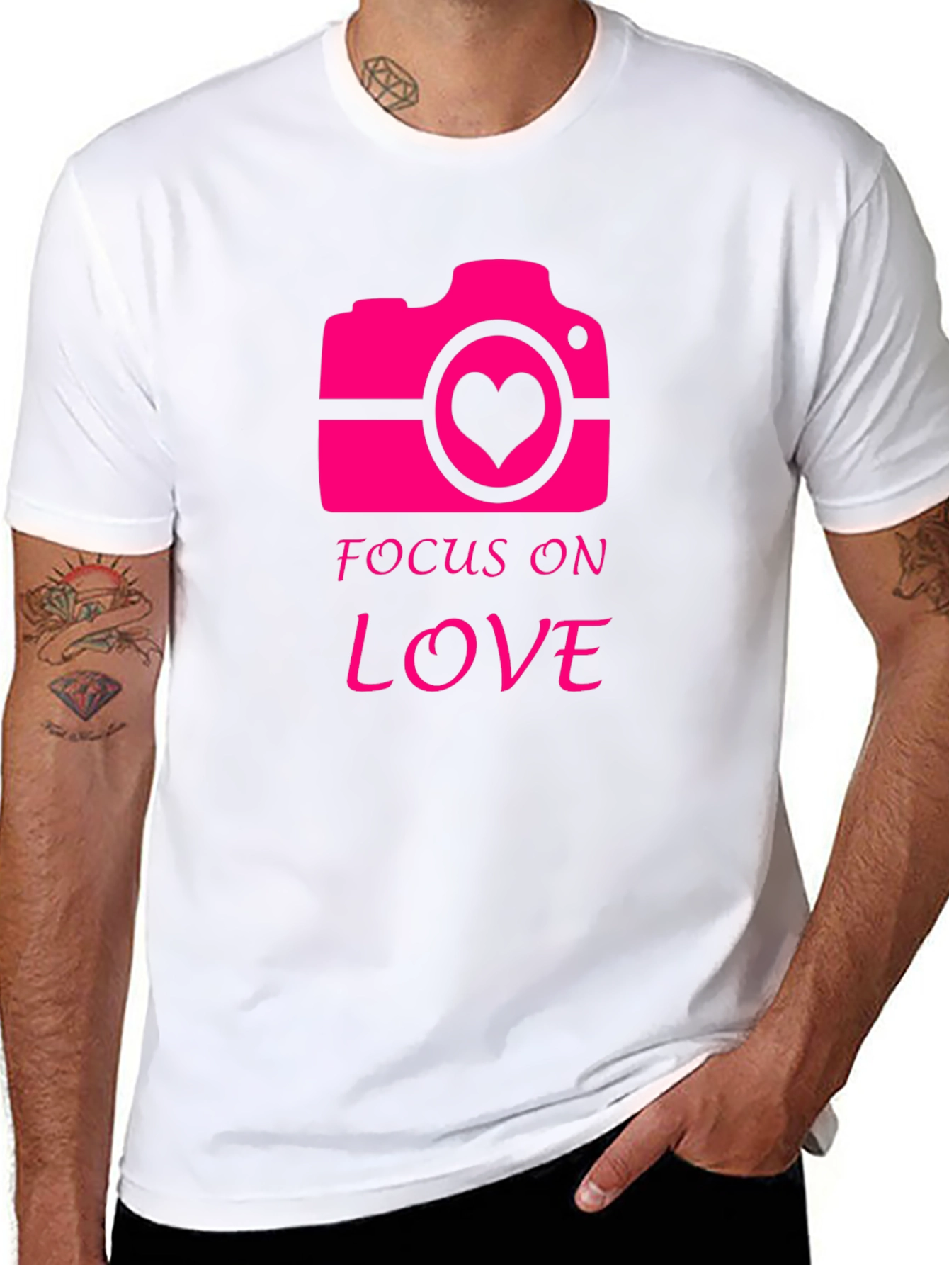 Focus on Love Camera Graphic T-Shirt