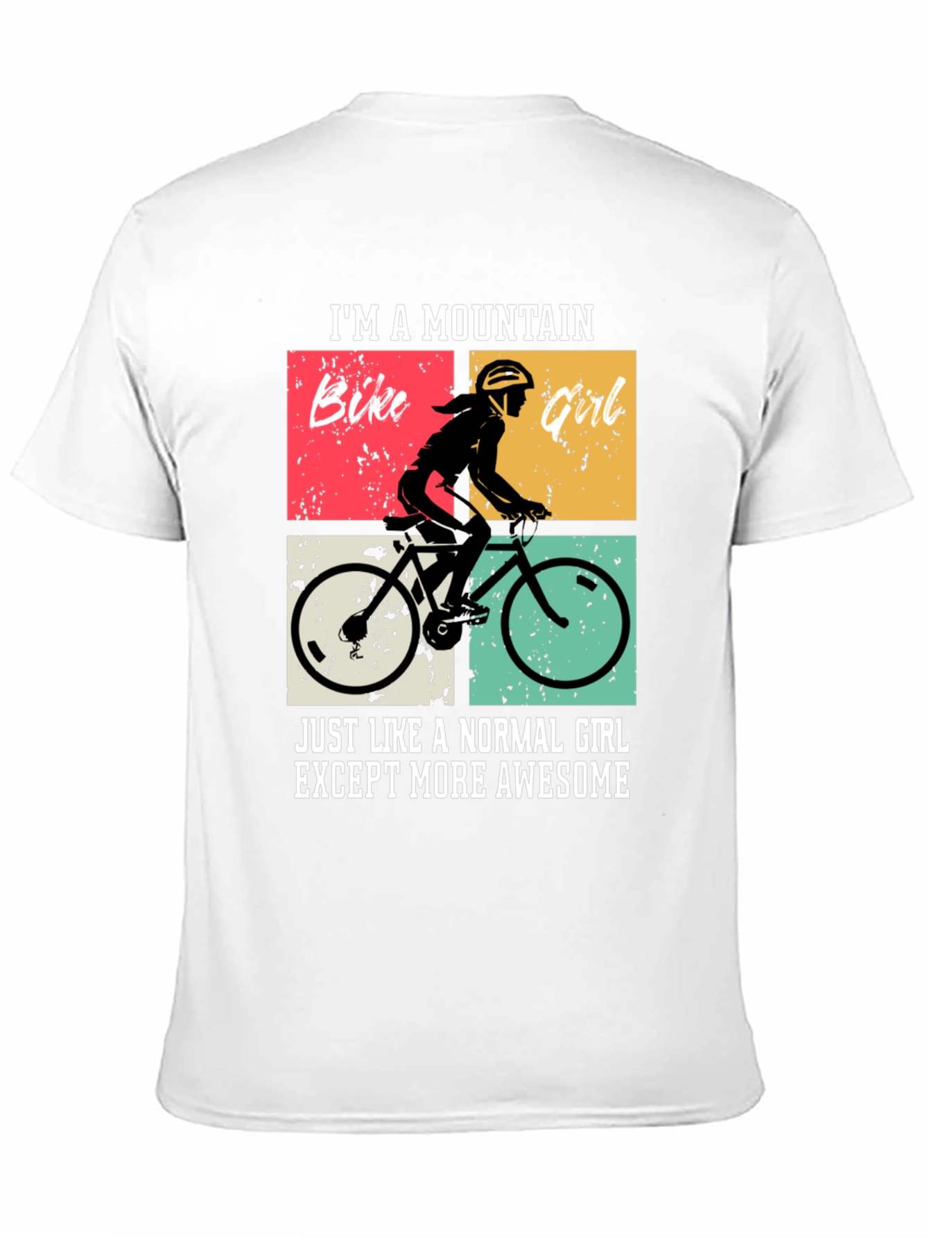 Mountain Bike Girl Graphic Tee - Awesome Biker T-Shirt