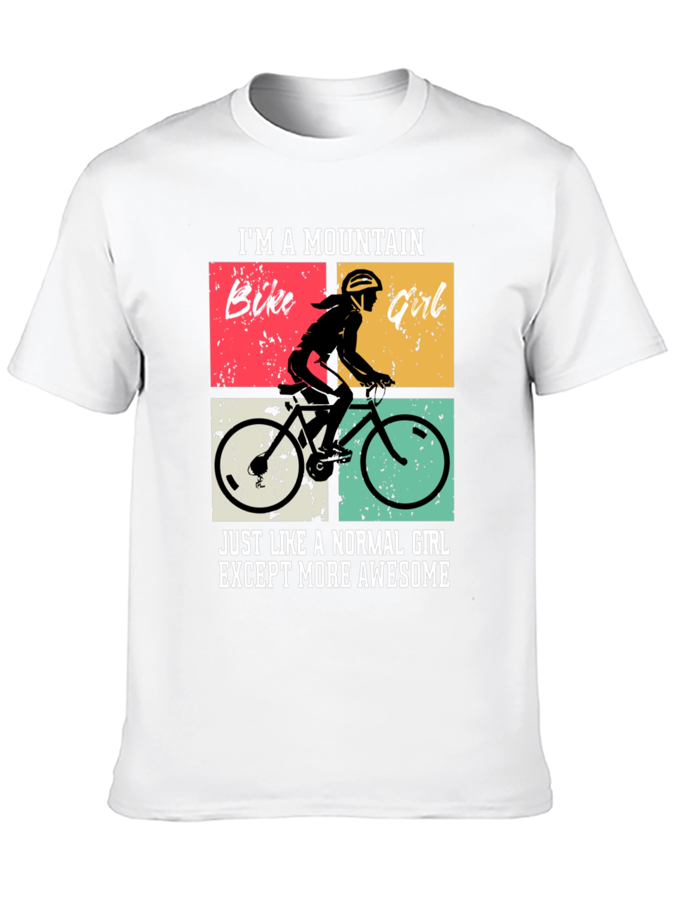 Mountain Bike Girl Graphic Tee - Awesome Biker T-Shirt