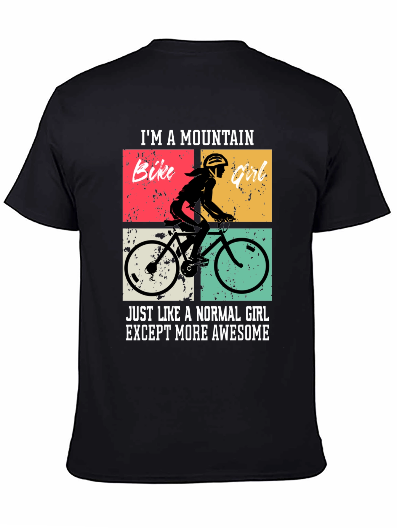 Mountain Bike Girl Graphic Tee - Awesome Biker T-Shirt
