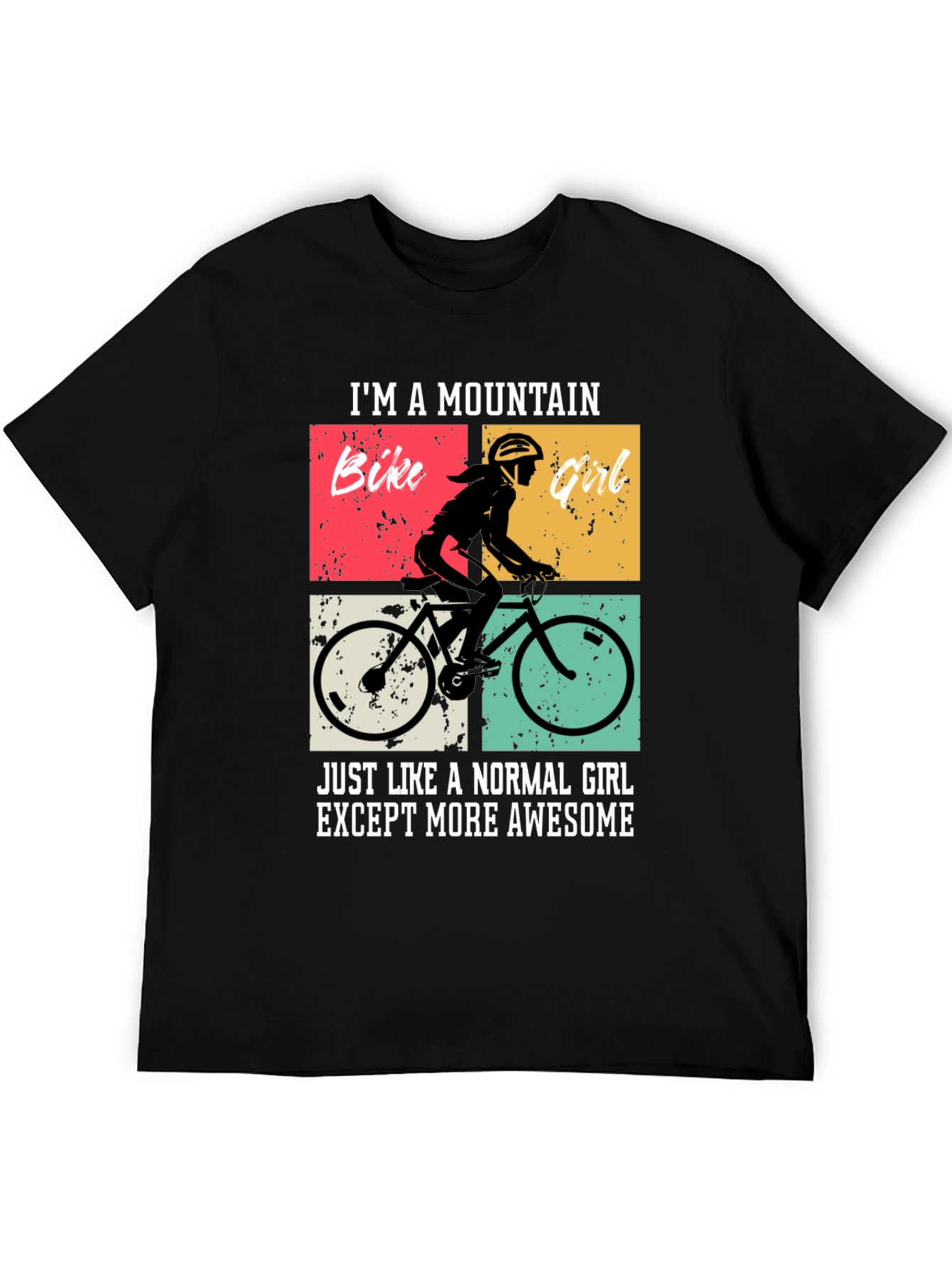 Mountain Bike Girl Graphic Tee - Awesome Biker T-Shirt
