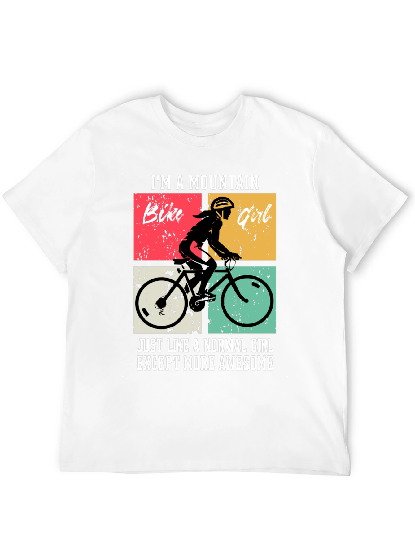 Mountain Bike Girl Graphic Tee - Awesome Biker T-Shirt