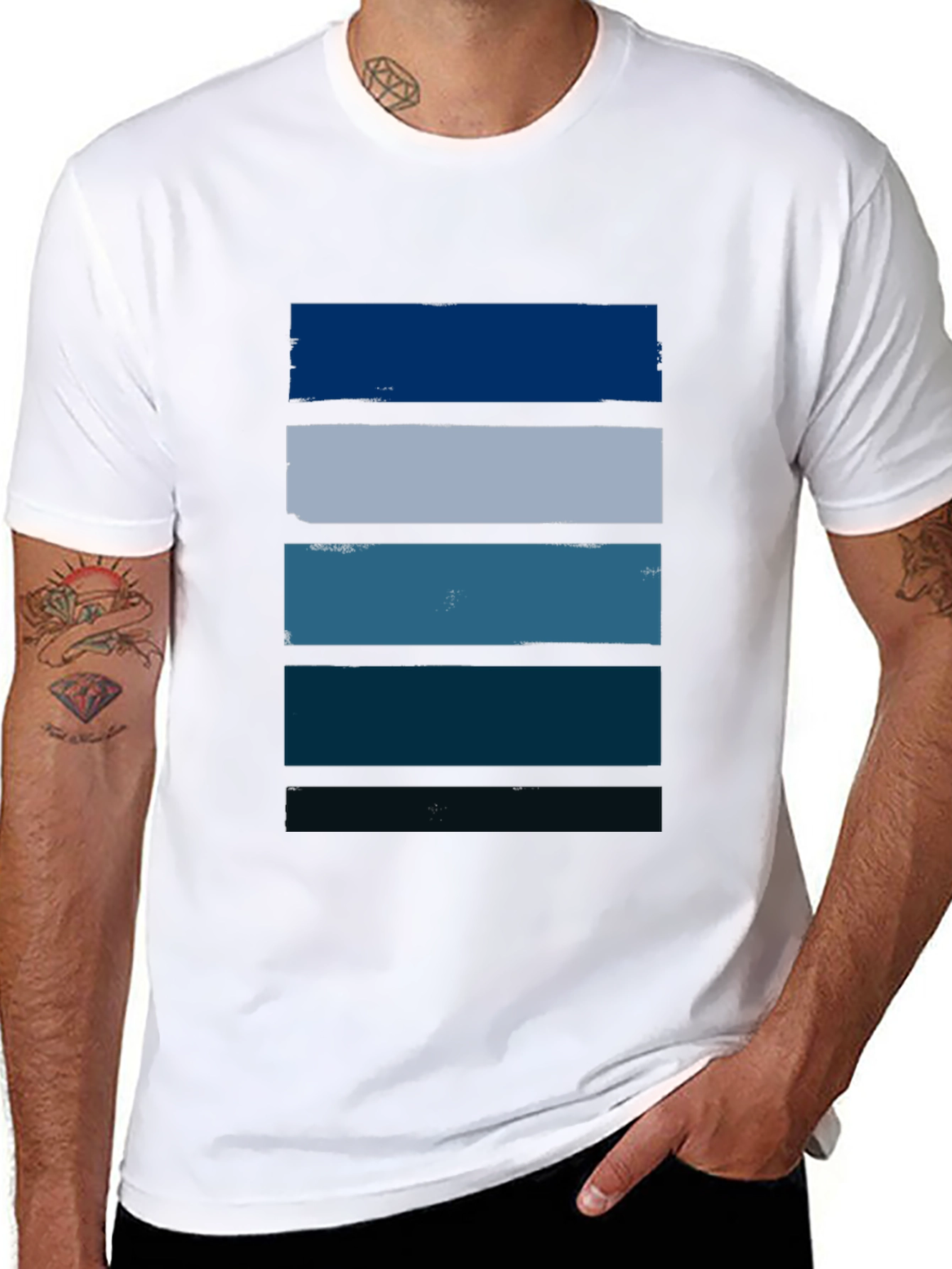 Modern Striped Graphic T-Shirt