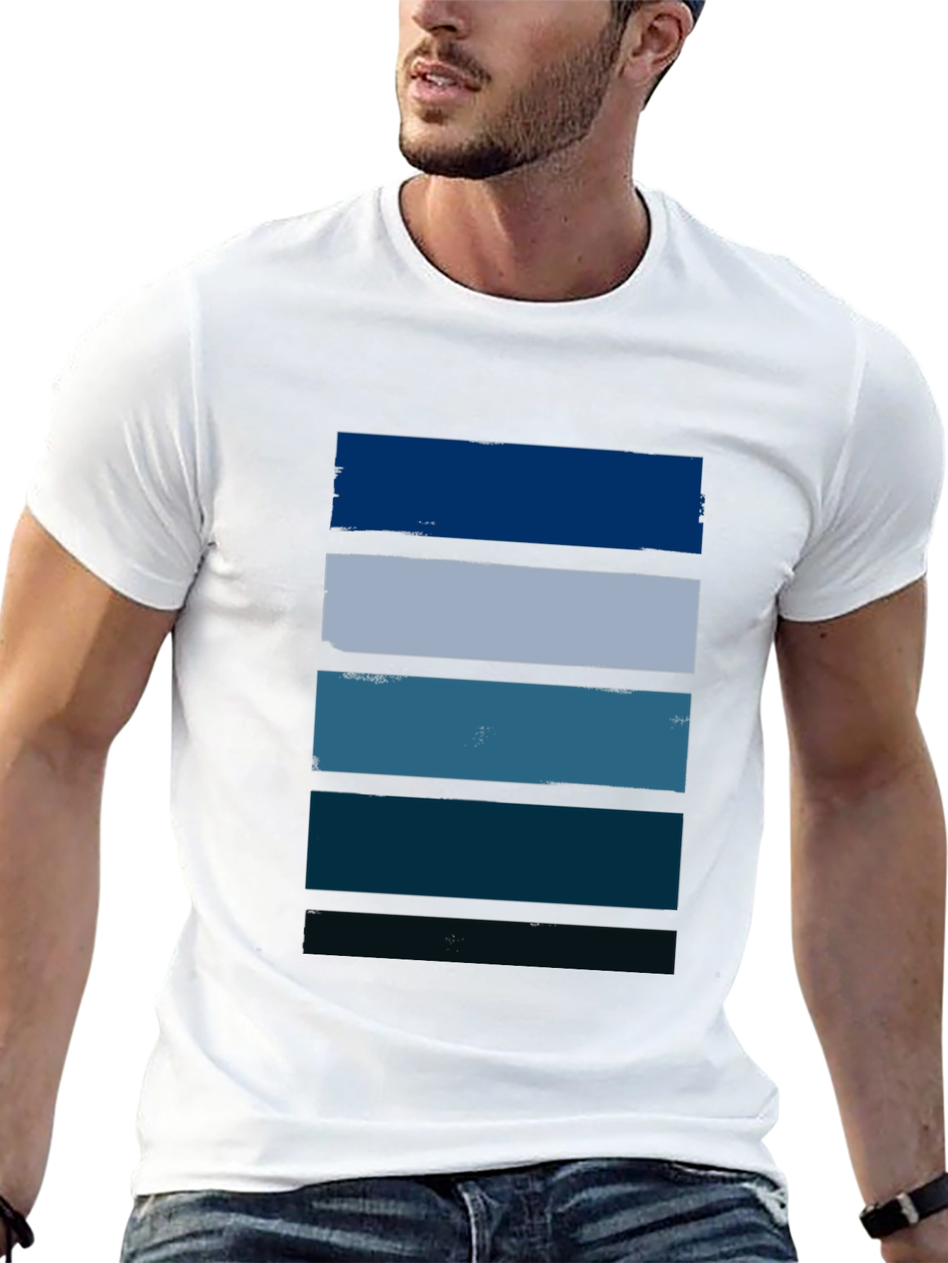 Modern Striped Graphic T-Shirt