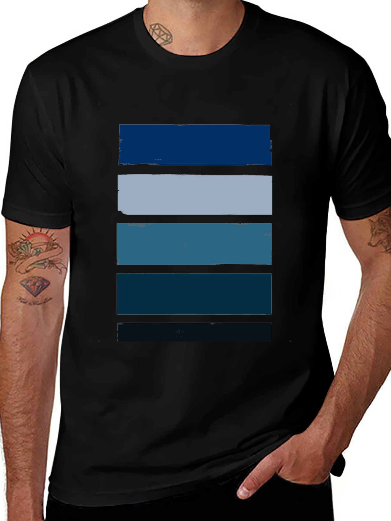 Modern Striped Graphic T-Shirt