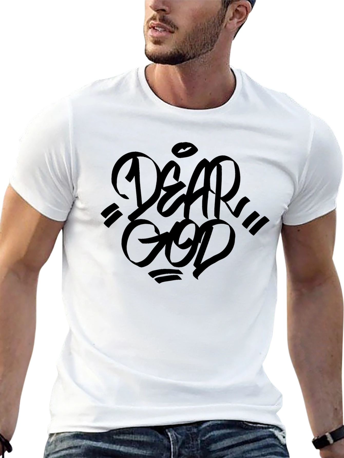 Dear God Graphic Black T-Shirt