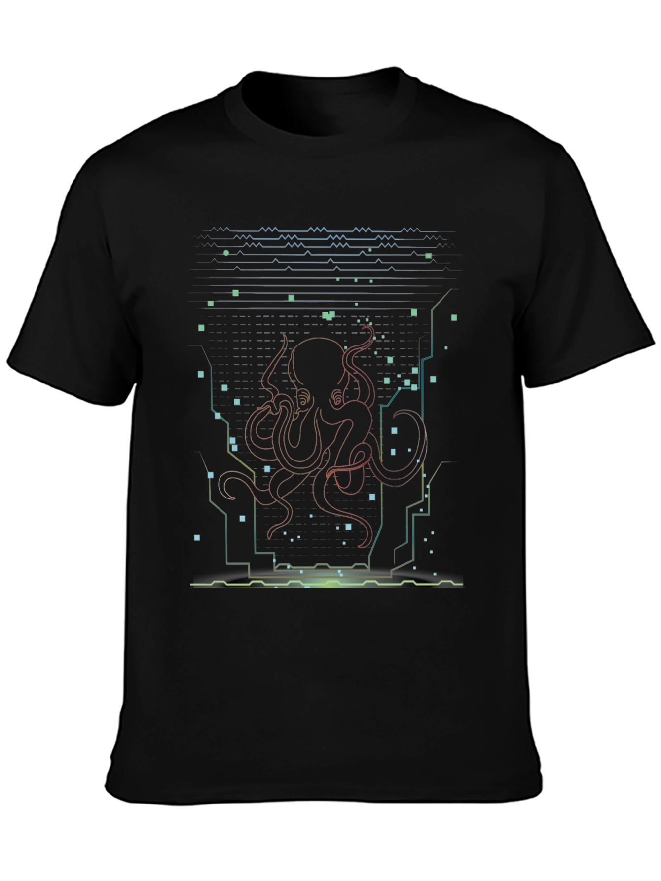 Cyberpunk Octopus Graphic T-Shirt