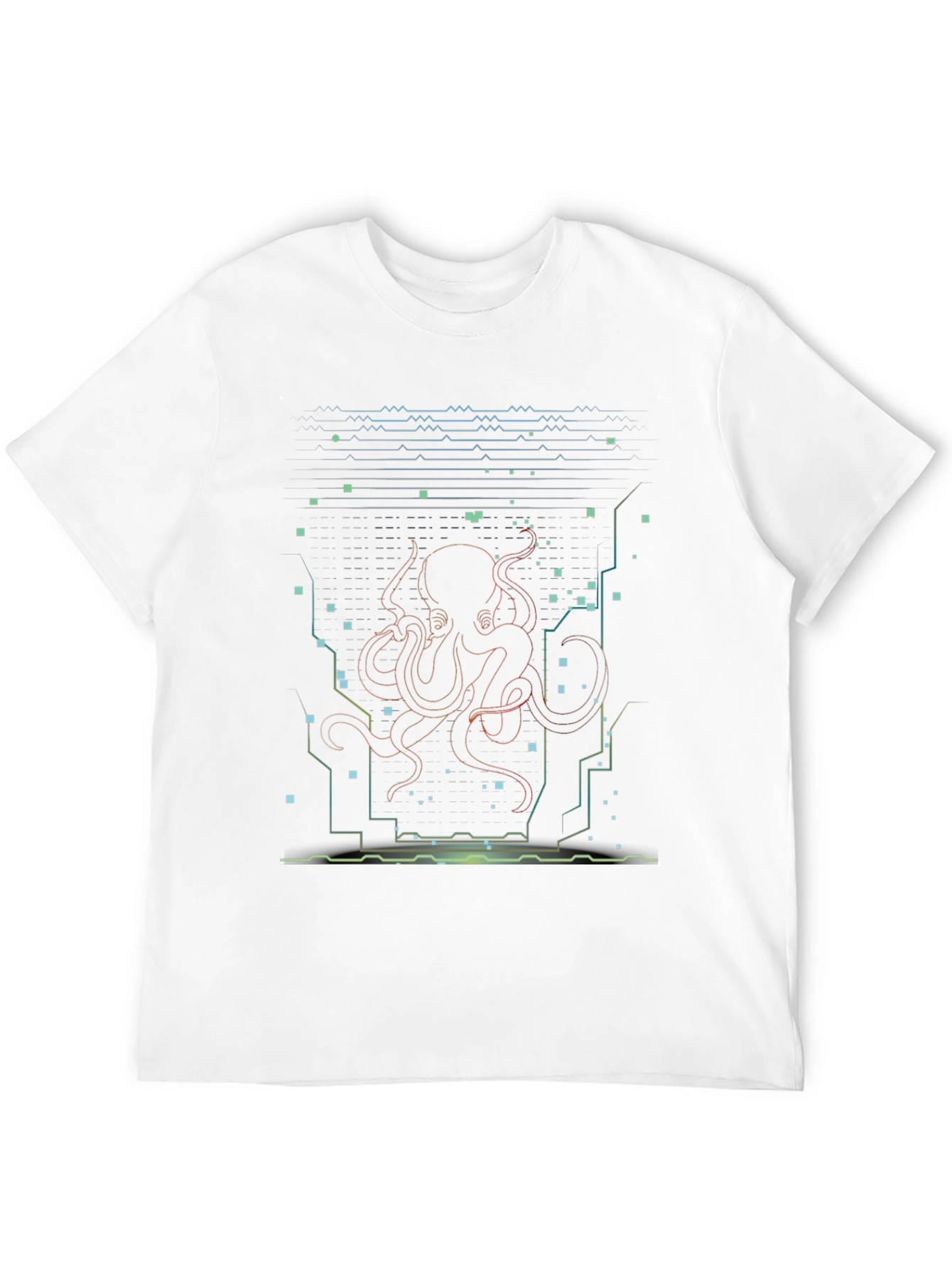 Cyberpunk Octopus Graphic T-Shirt
