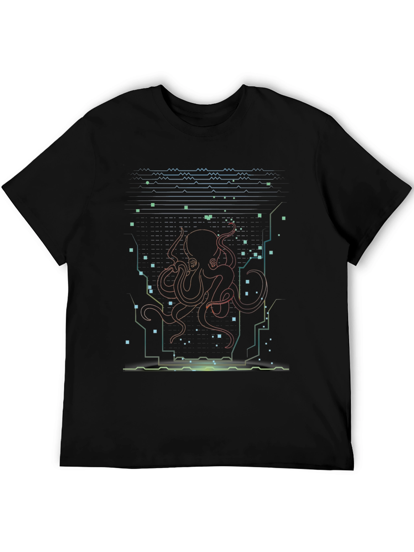 Cyberpunk Octopus Graphic T-Shirt